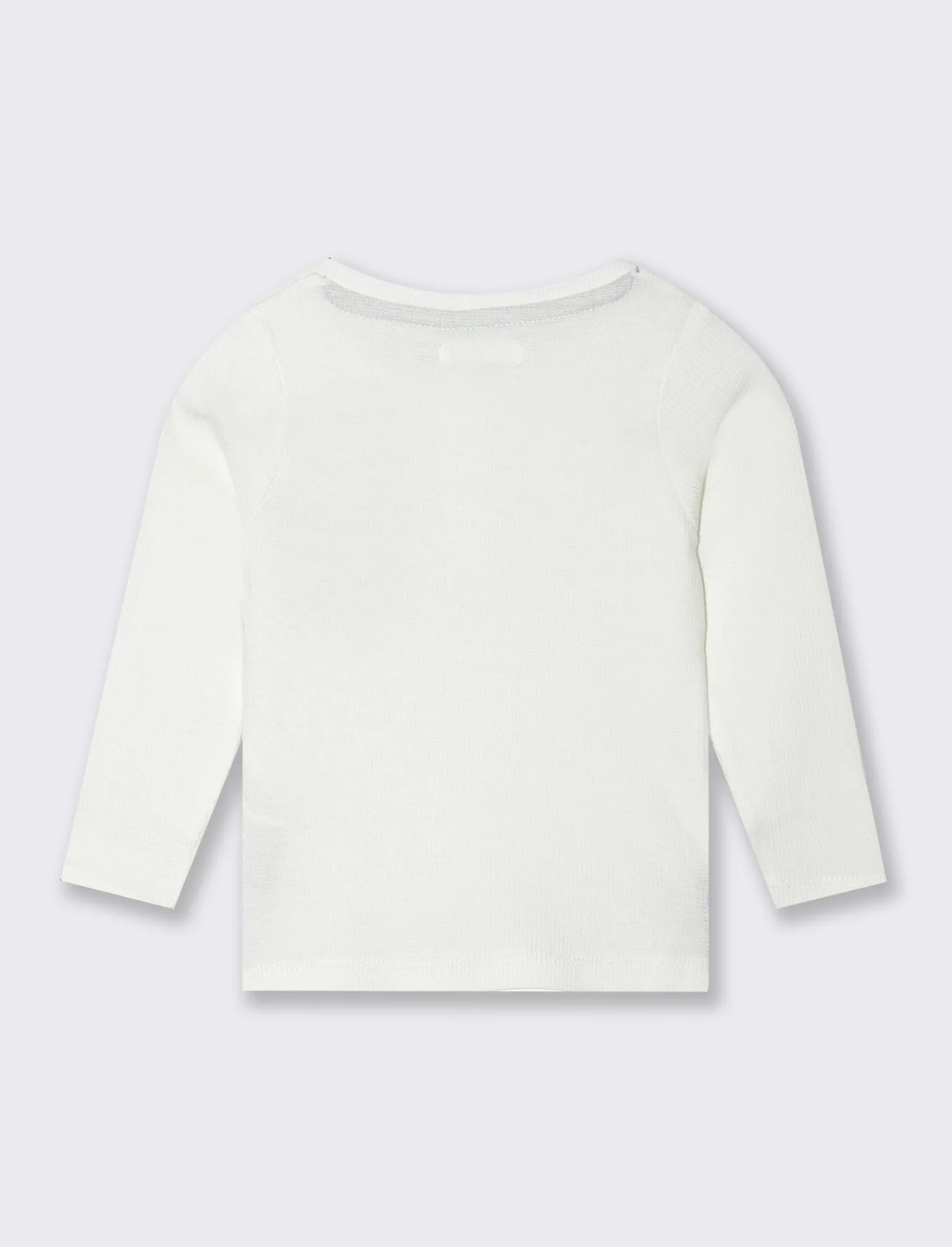 Piazza Italia Neonato | T-Shirt E Top<Maglietta collo serafino con tasca a contrasto - Bianco sporco