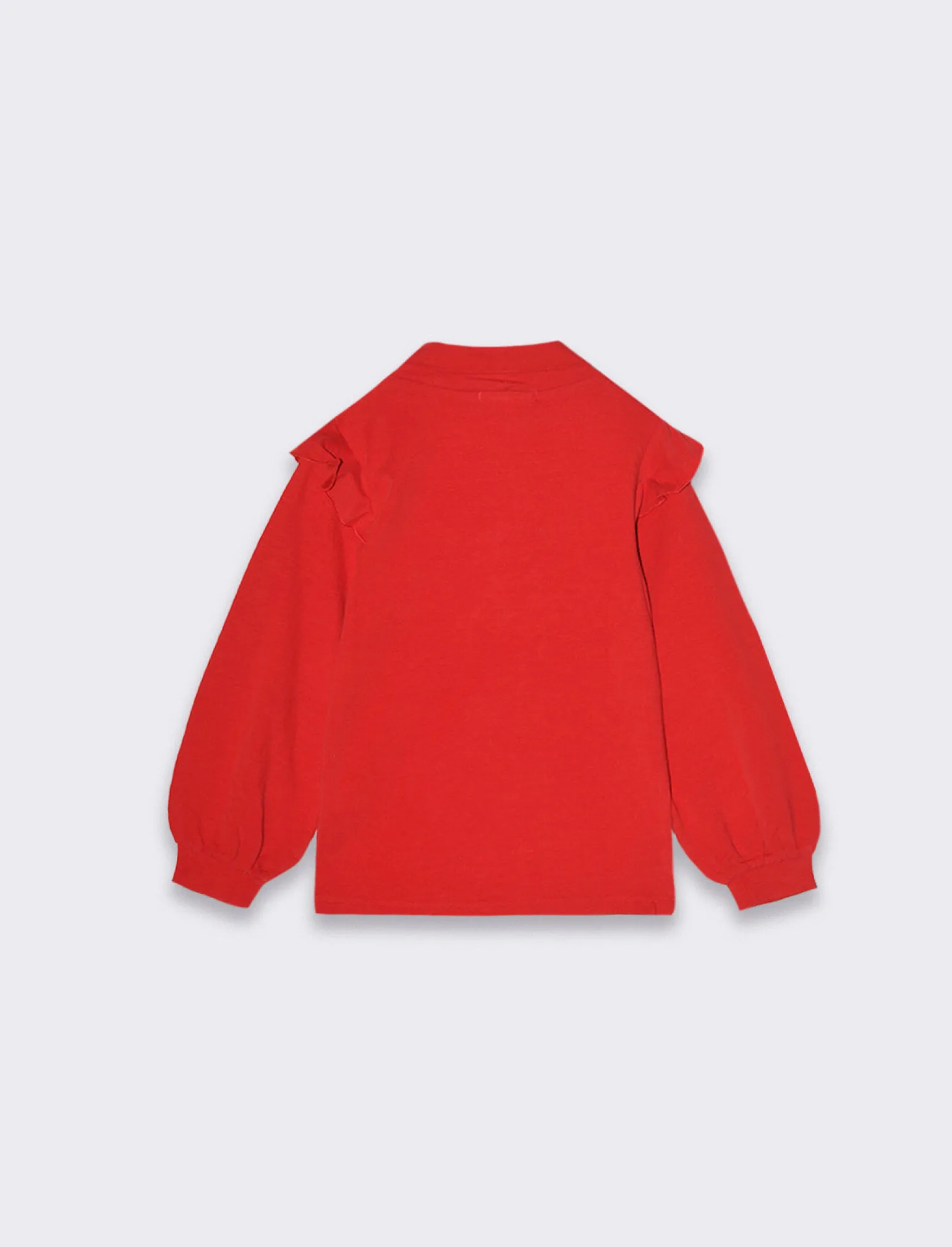Piazza Italia Bambina | T-Shirt E Top<Maglietta da bambina con rouches sulle spalle, stampa frontale e patch puff a stella -