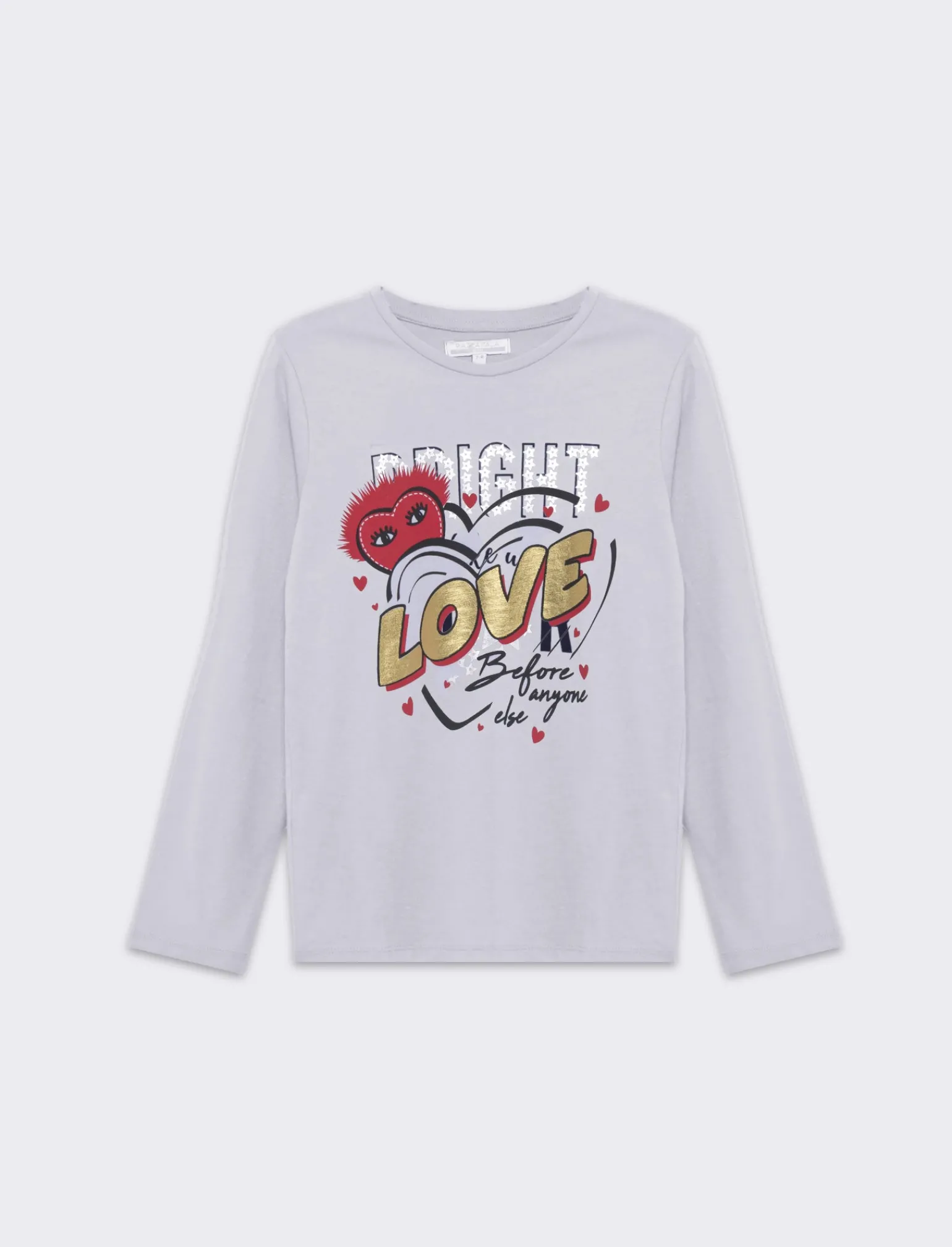 Piazza Italia Bambina | T-Shirt E Top<Maglietta girocollo con stampa colorata e lucida - Bianco sporco