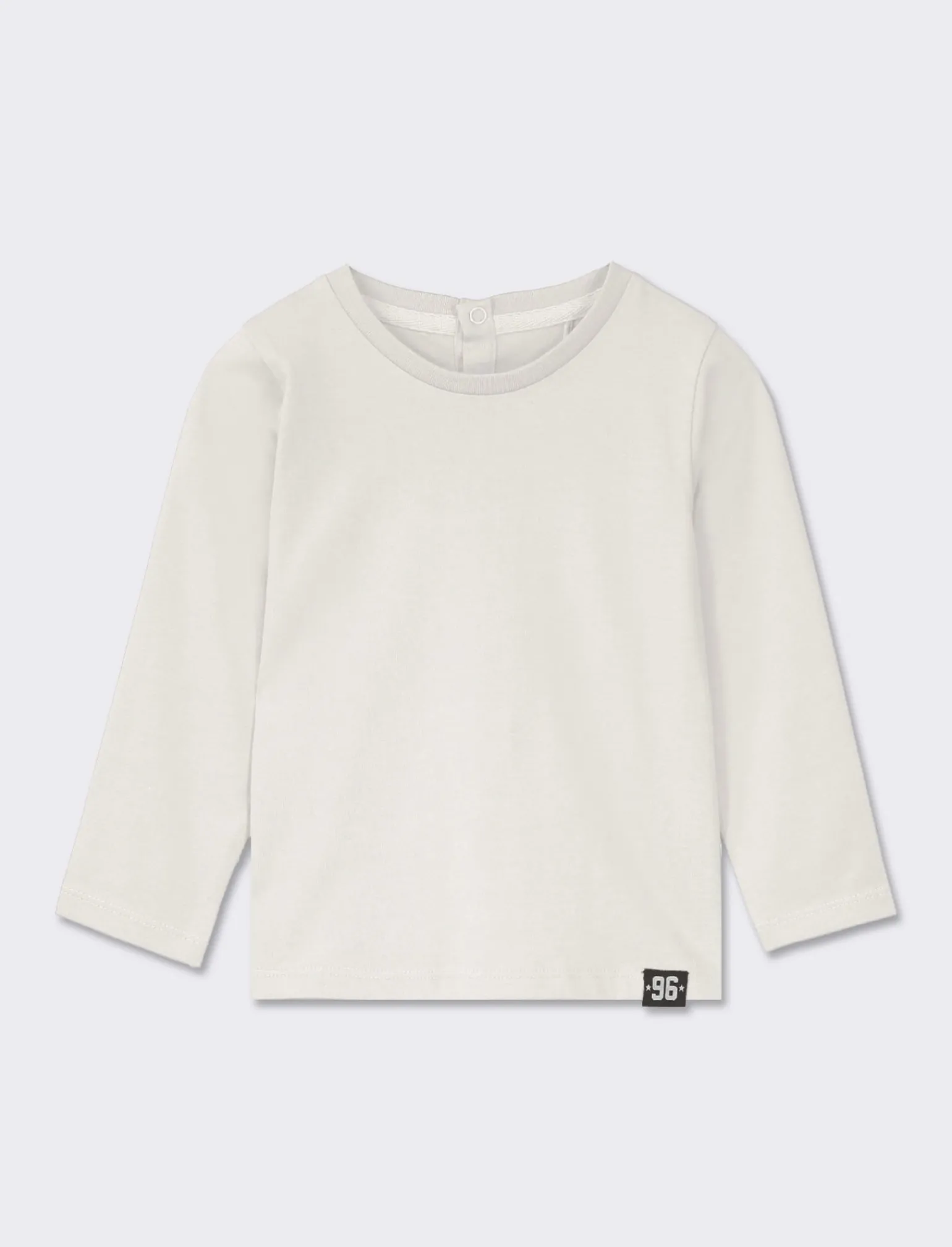 Piazza Italia T-Shirt E Top<Maglietta girocollo manica lunga in cotone, tinta unita con etichetta tessita al fondo - sporco