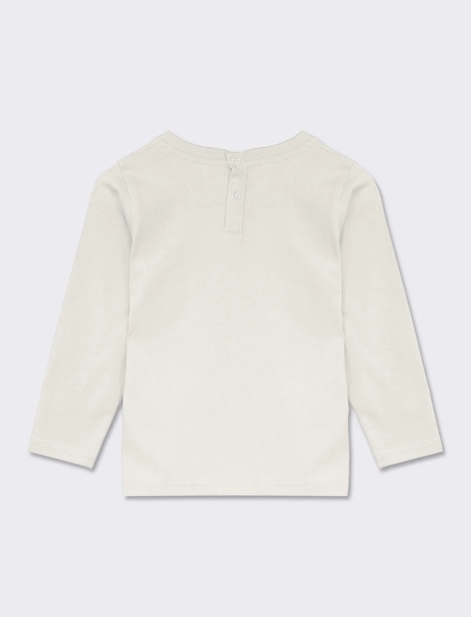 Piazza Italia T-Shirt E Top<Maglietta girocollo manica lunga in cotone, tinta unita con etichetta tessita al fondo - sporco