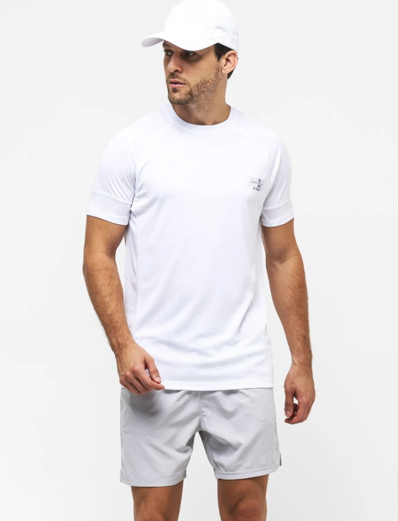 Uomo Piazza Italia Uomo | Polo E T-Shirt<Maglietta in tessuto tecnico elasticizzato - ottico