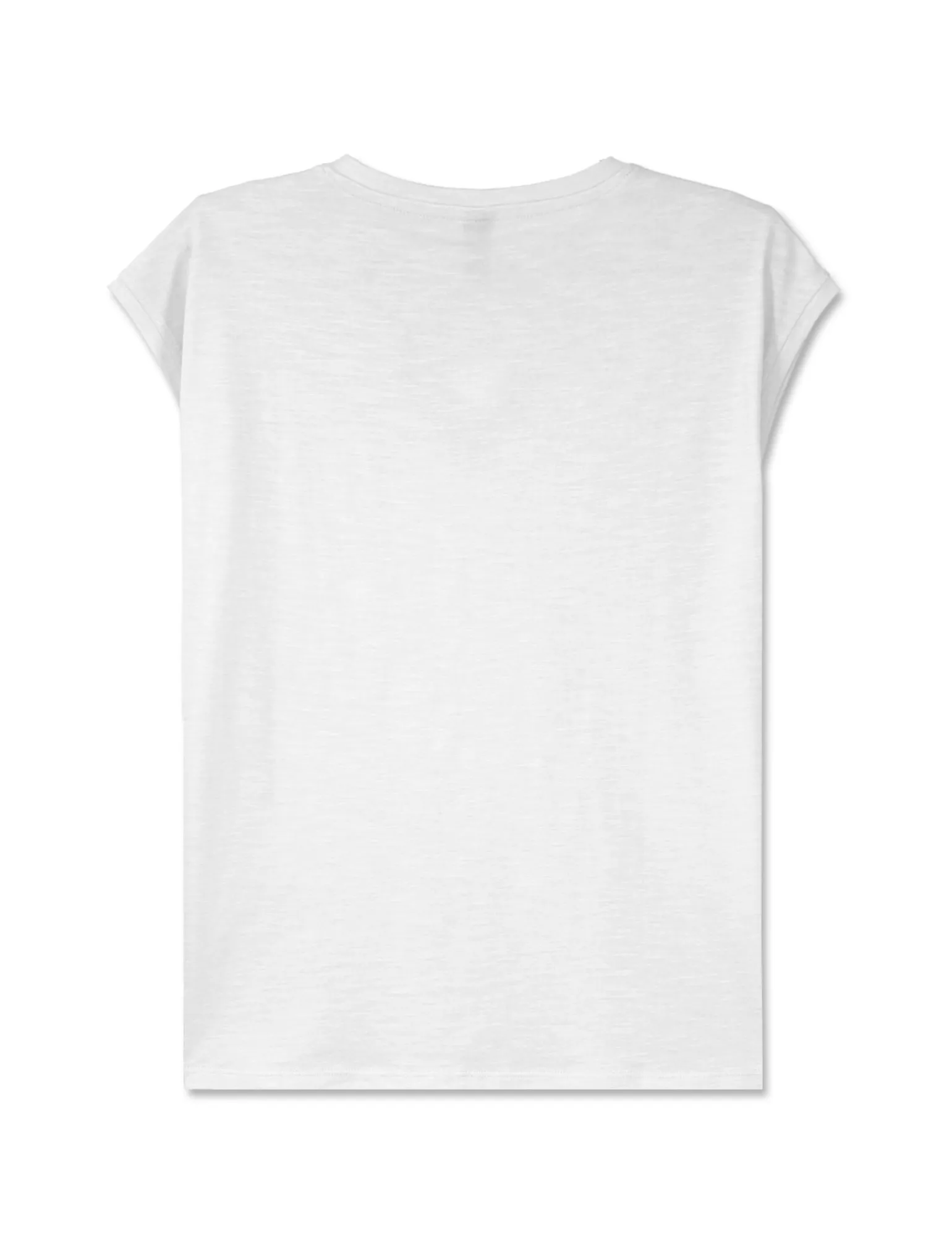 Donna Piazza Italia Donna | T-Shirt E Top<Maglietta mezza manica in tessuto slub di cotone scollo a V - latte