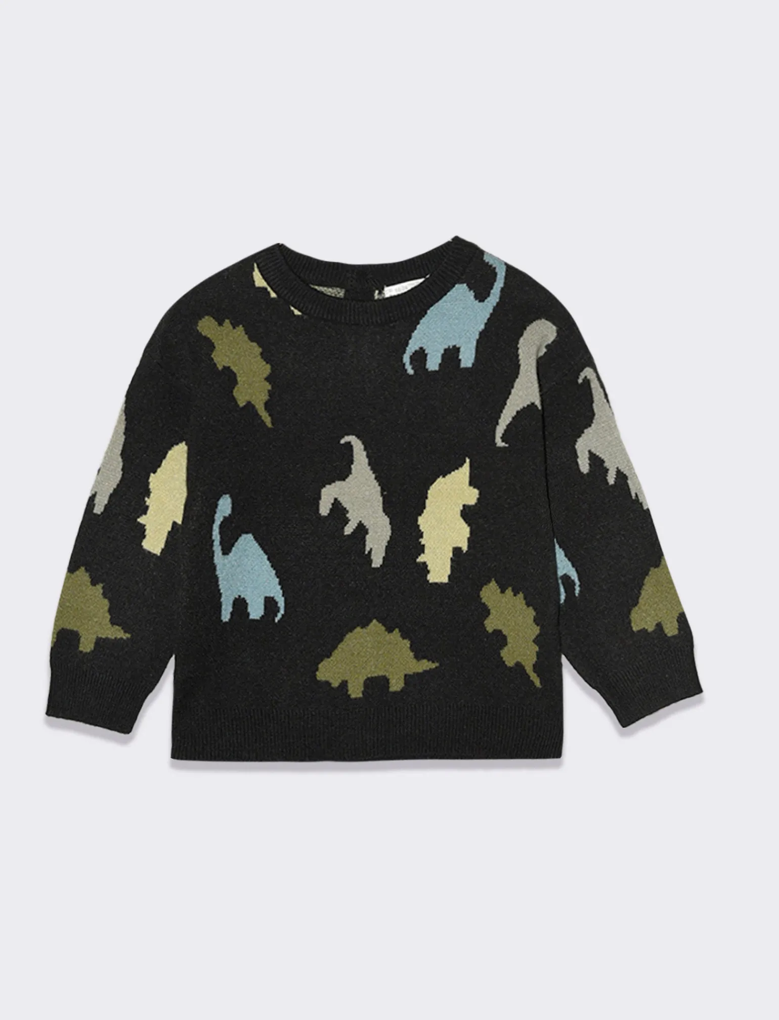 Piazza Italia Neonato | Maglieria<Maglioncino girocollo con all over in jacquard e stampa -