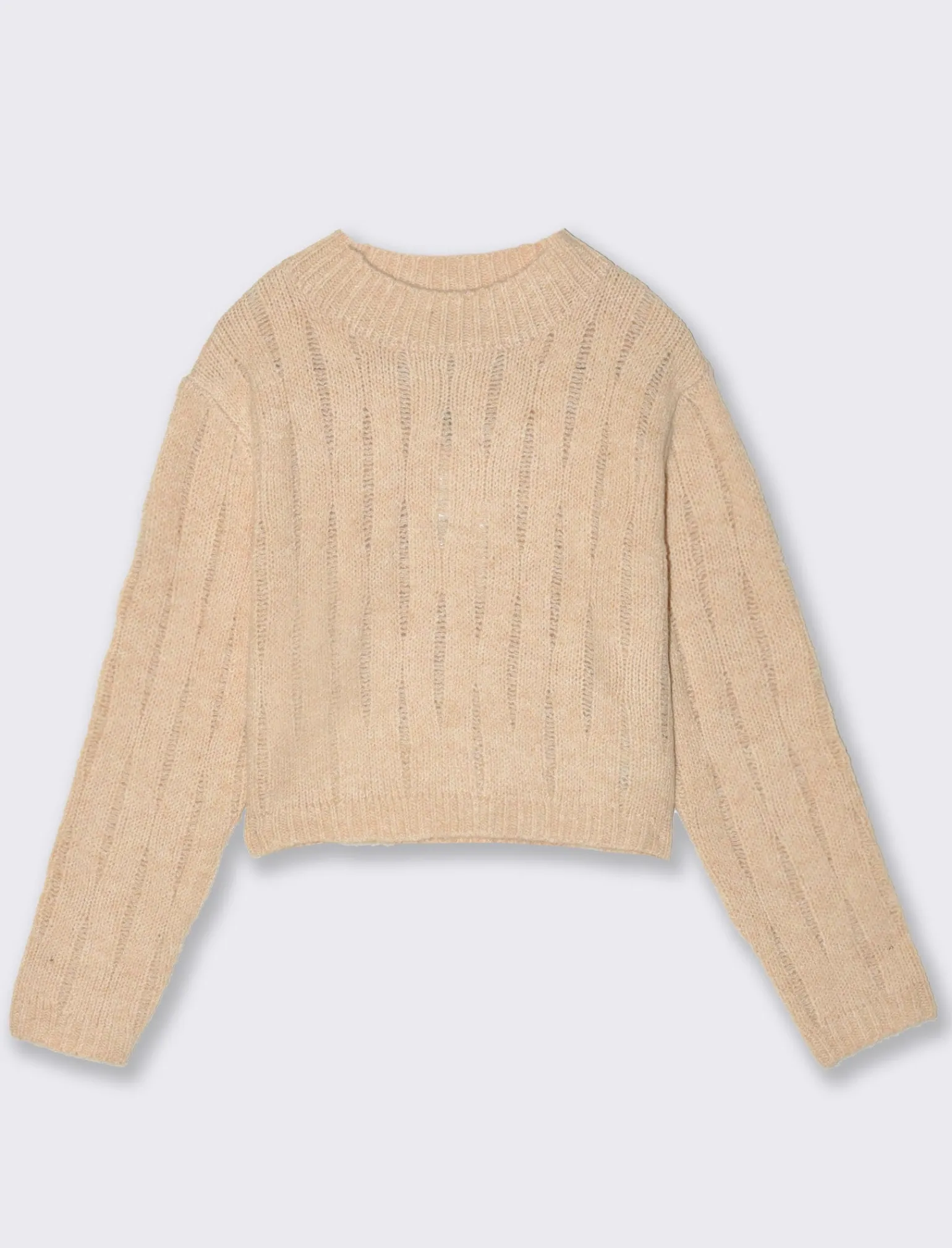 Piazza Italia Bambina | Maglieria<Maglione girocollo da bambina - Beige