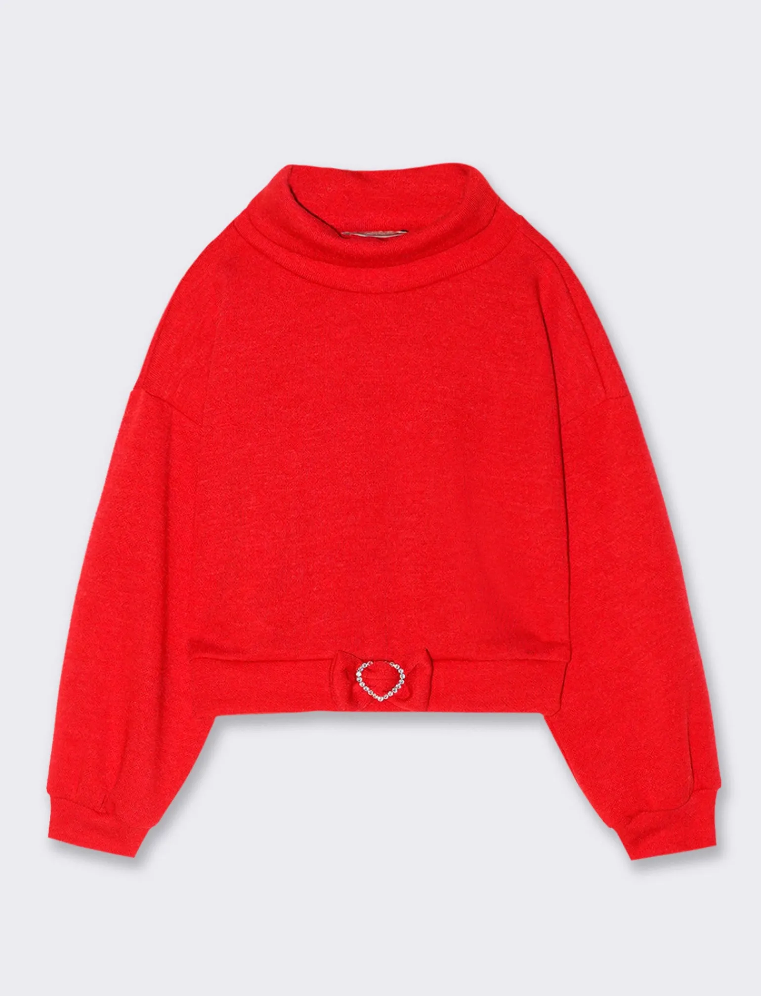 Piazza Italia Bambina | Maglieria<Maglione rosso con dettaglio gioiello - Rosso