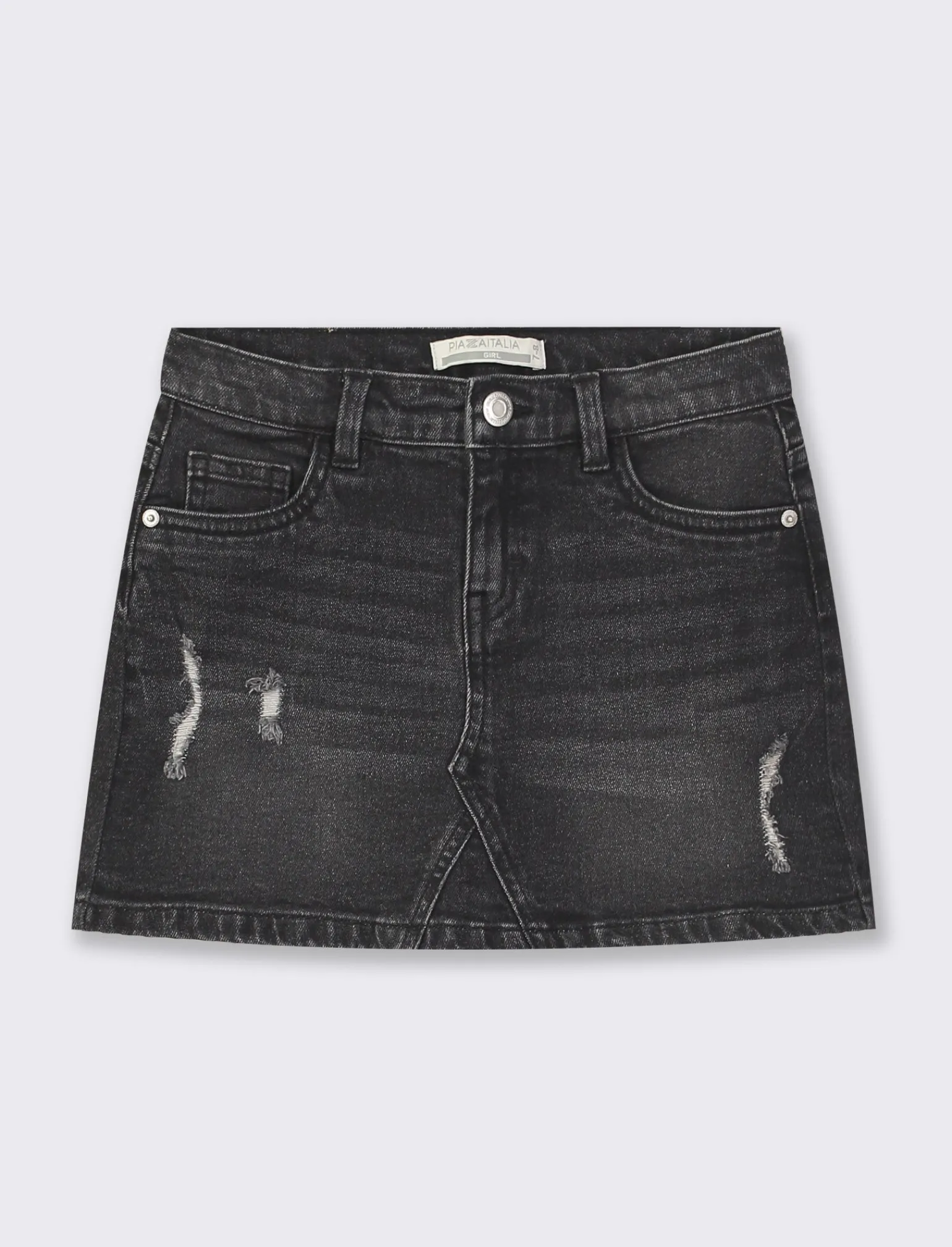 Piazza Italia Bambina | Gonne E Shorts<Minigonna in denim elastico 5 tasche elastico regolabile in vita -