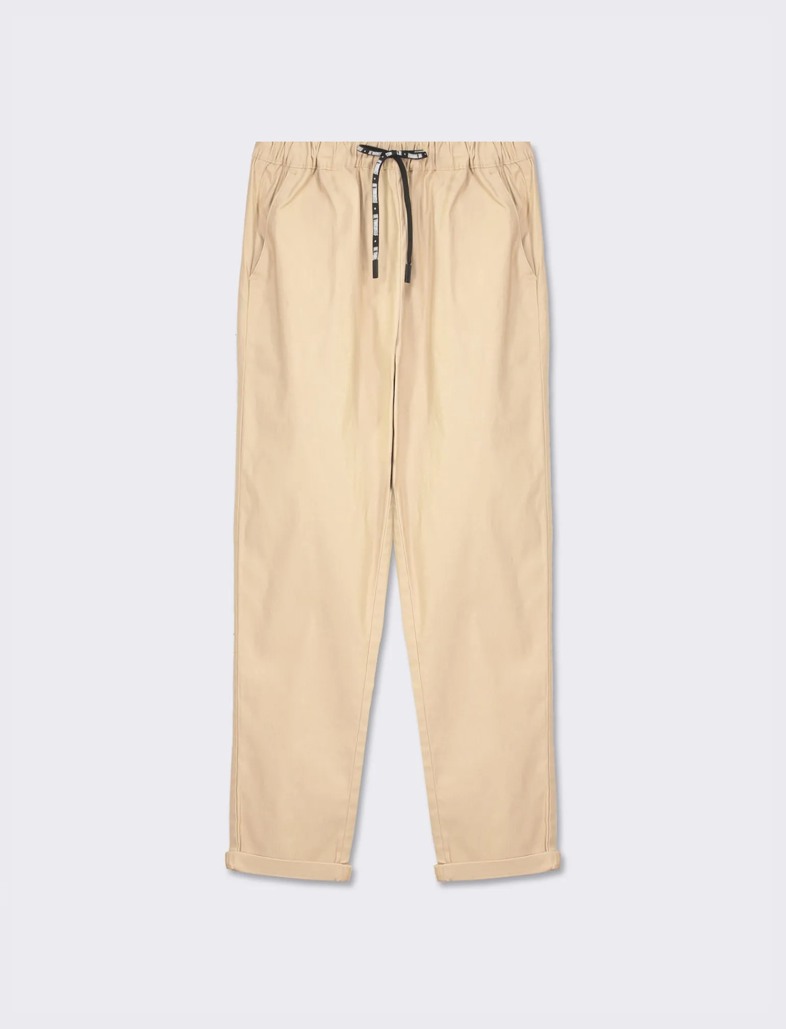 Donna Piazza Italia Donna | Pantaloni<Panatole modello jogger in tessuto elasticizzato con elastico e coulisse tampata in vita - Beige corda