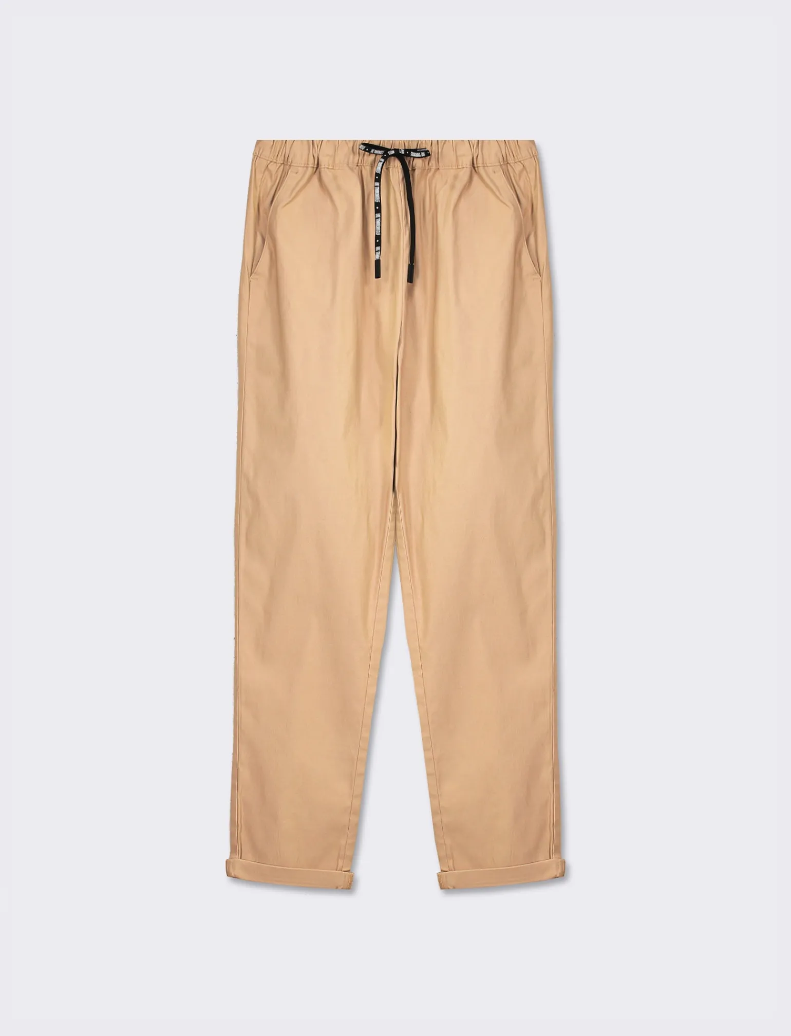 Donna Piazza Italia Donna | Pantaloni<Panatole modello jogger in tessuto elasticizzato con elastico e coulisse tampata in vita - Cammello