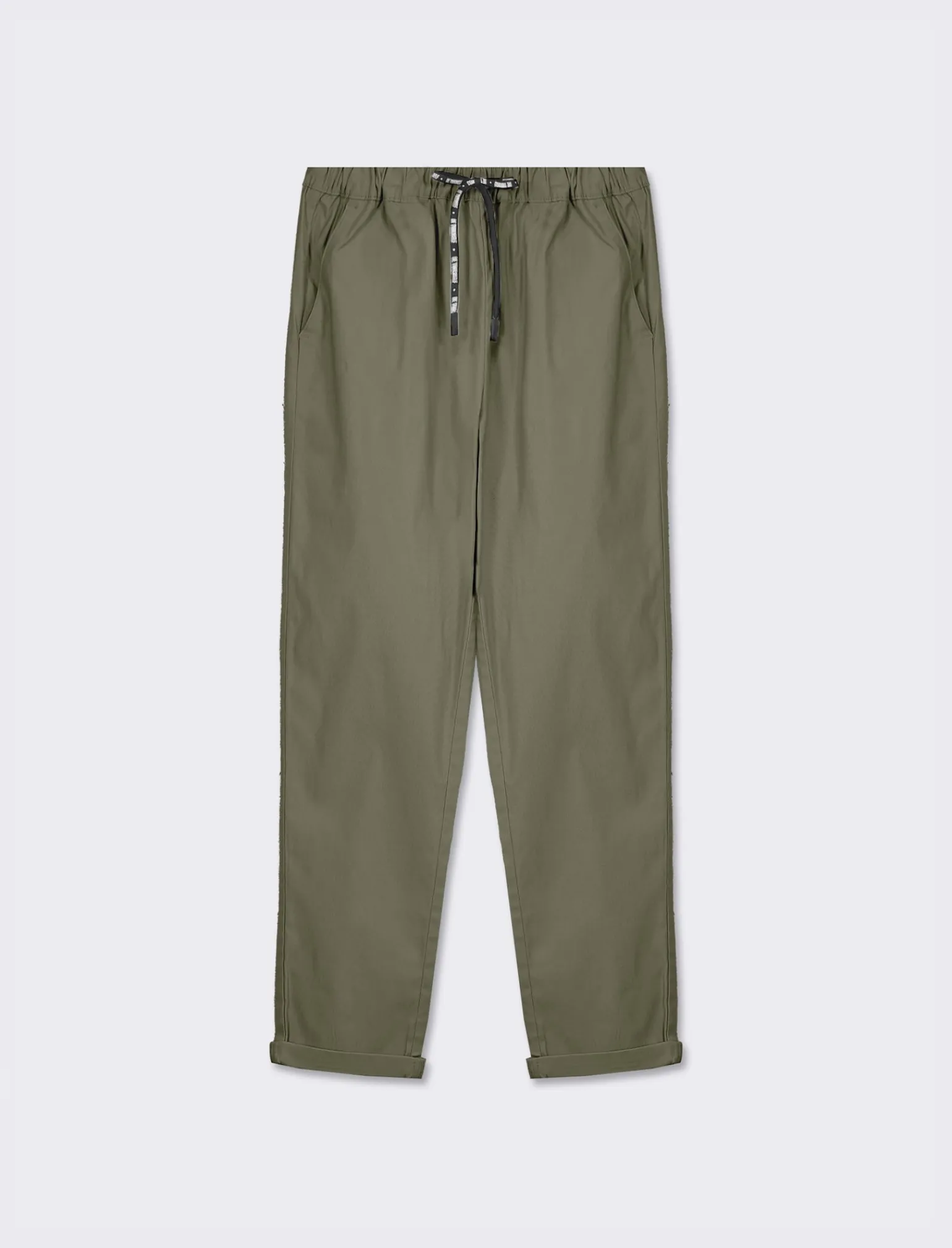Donna Piazza Italia Donna | Pantaloni<Panatole modello jogger in tessuto elasticizzato con elastico e coulisse tampata in vita - Ve.milit.