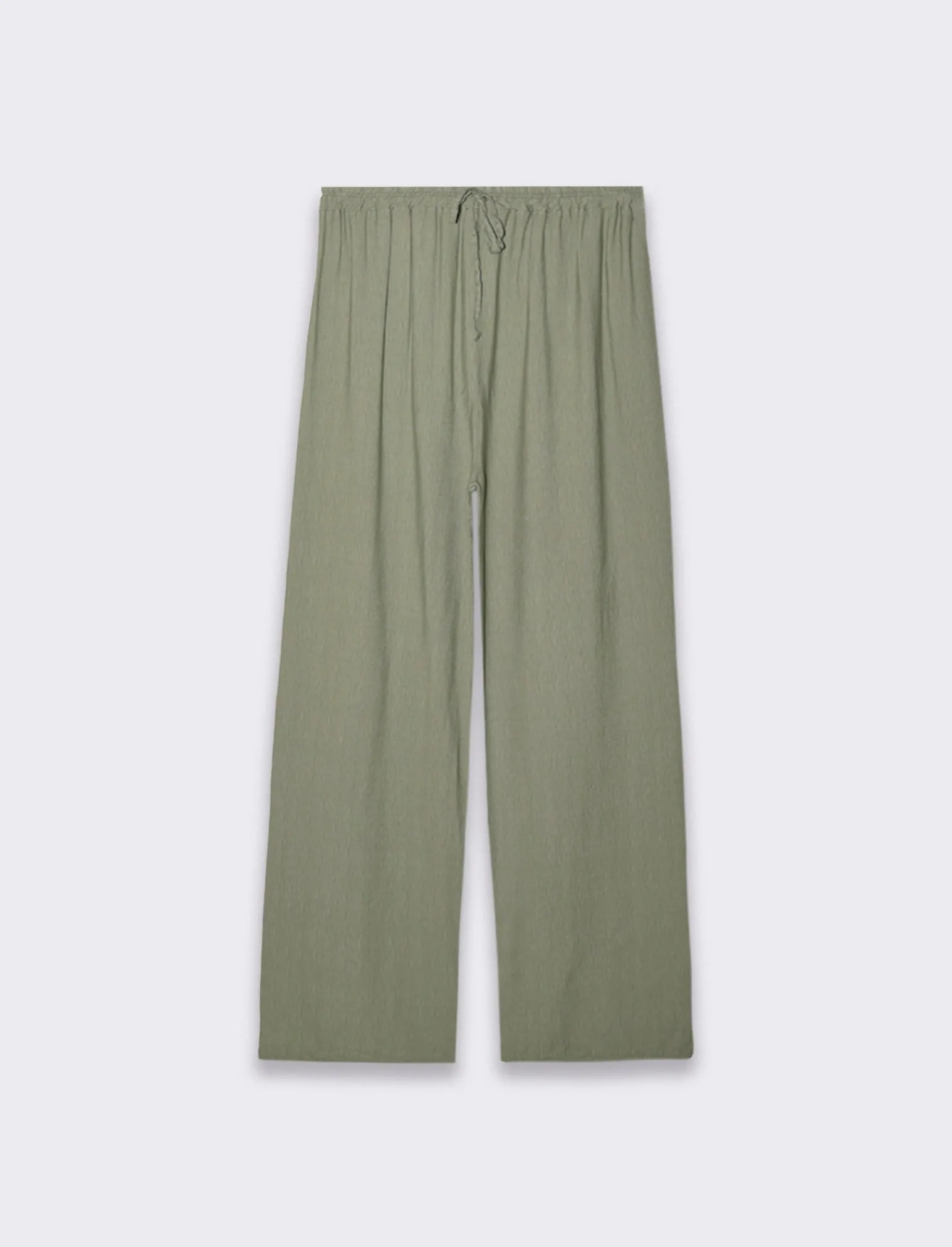 Donna Piazza Italia Pantaloni<Pantalaccio basico con elastico in vita e coulisse - salvia