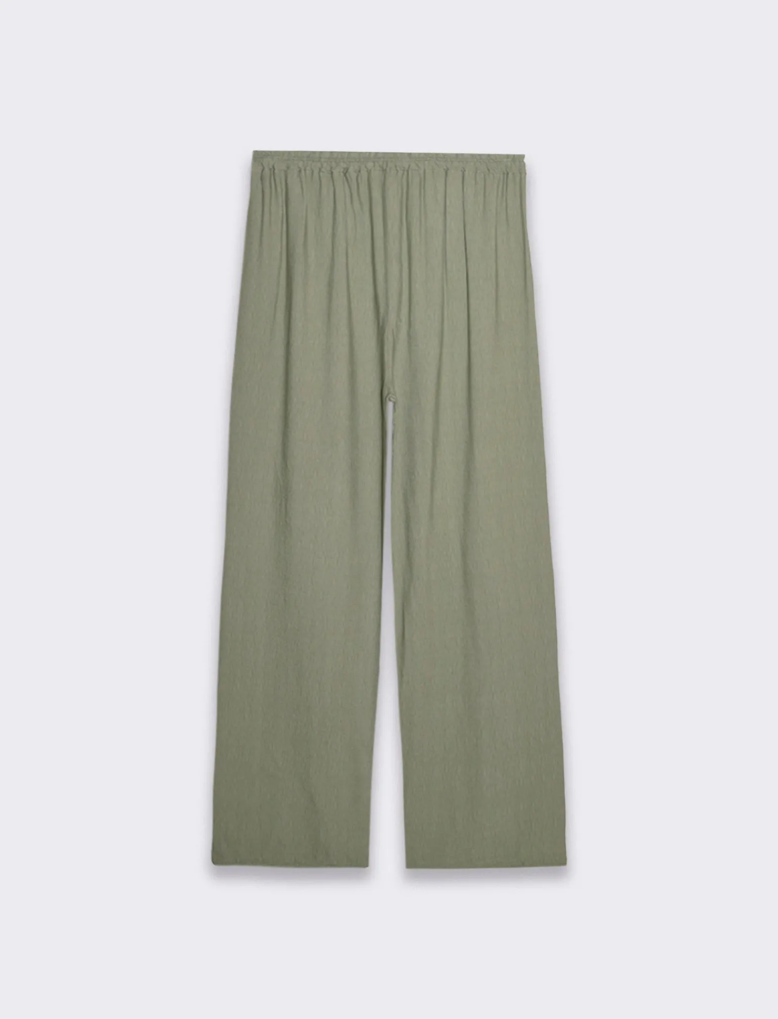 Donna Piazza Italia Pantaloni<Pantalaccio basico con elastico in vita e coulisse - salvia
