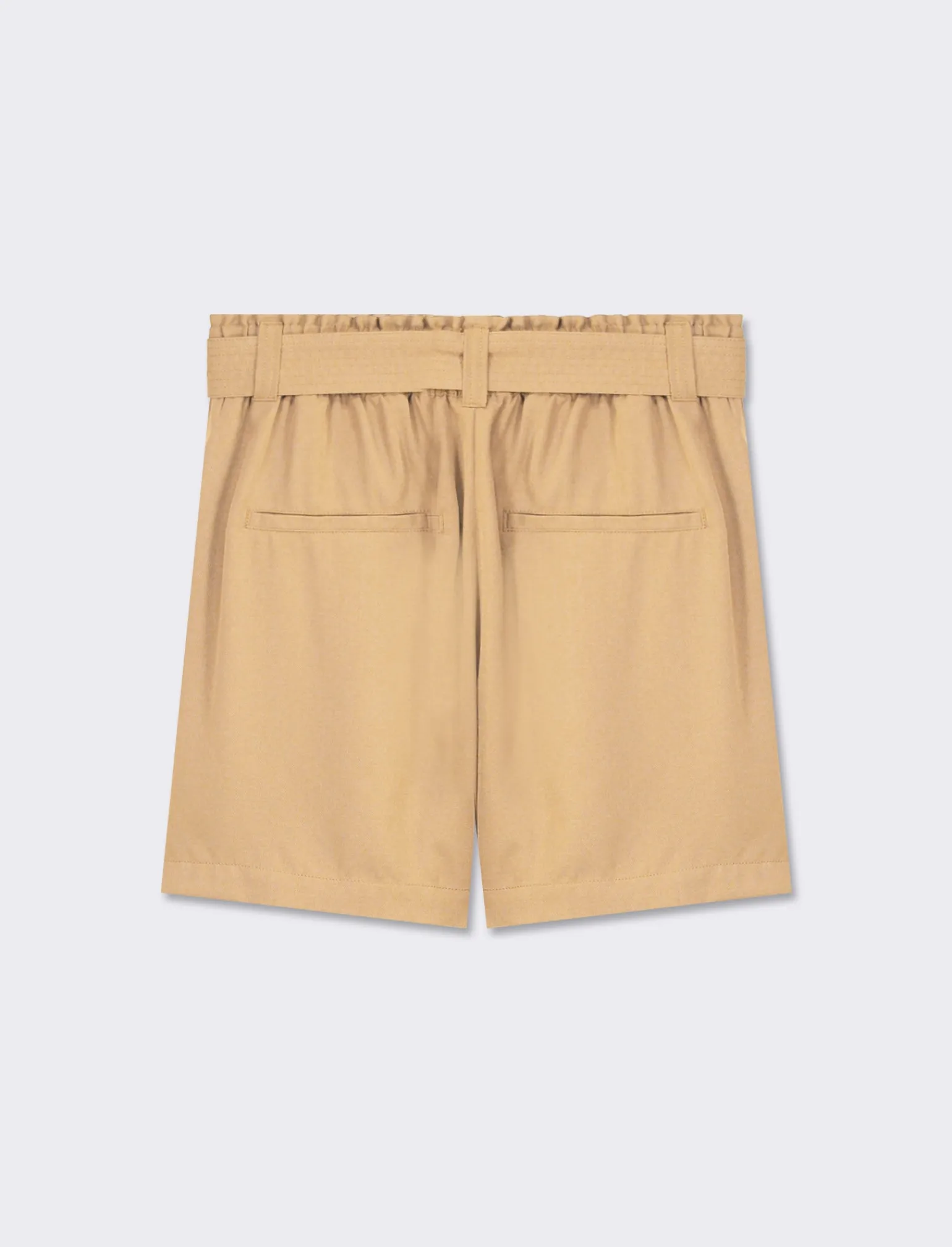Donna Piazza Italia Donna<Pantaloncino ampio con cintura. Vita alta con elastico on vita e tasche davanti - fieno