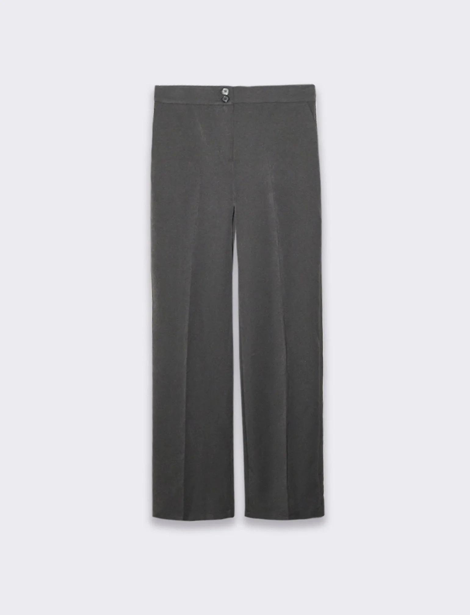 Donna Piazza Italia Pantaloni<Pantalone a vita alta con chiusura a doppio bottone e zip -