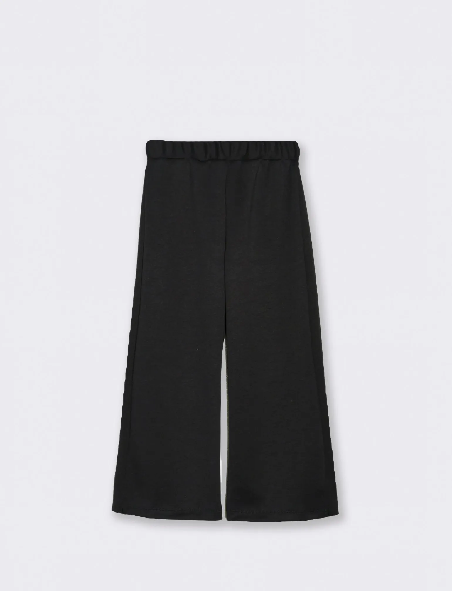 Piazza Italia Bambina | Leggings E Jogger<Pantalone ampio da bambina,tessuto bioelastico in cotone con culotte - Nero