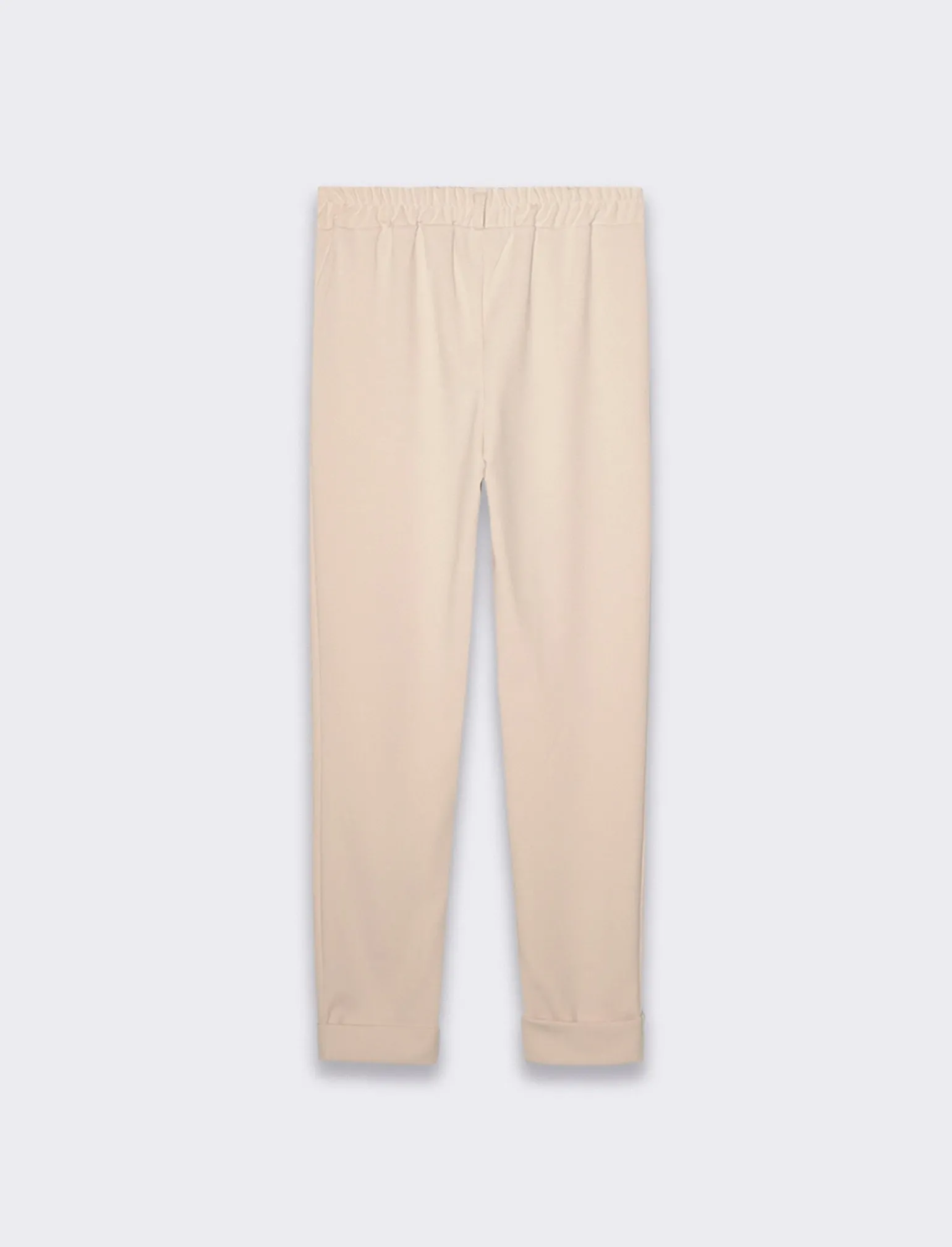 Donna Piazza Italia Donna | Pantaloni<Pantalone basico con elastico in vita e risvolto alle caviglie - burro