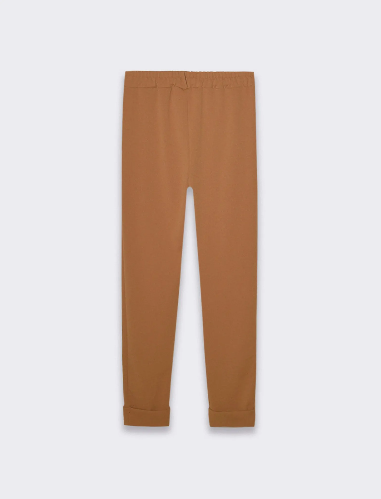 Donna Piazza Italia Donna | Pantaloni<Pantalone basico con elastico in vita e risvolto alle caviglie - Cammello