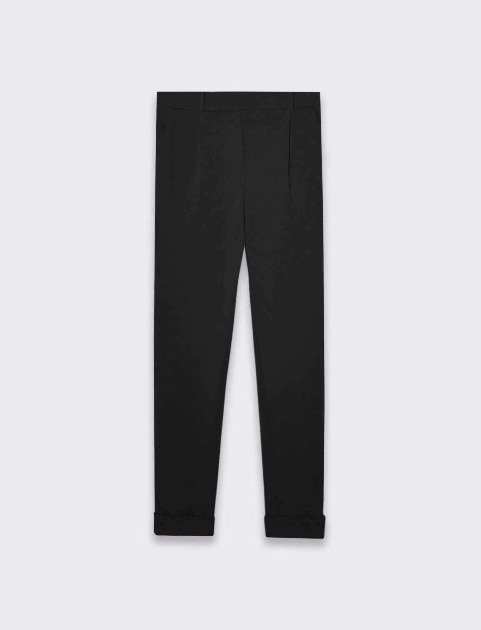 Donna Piazza Italia Donna | Pantaloni<Pantalone basico con elastico in vita e risvolto alle caviglie -