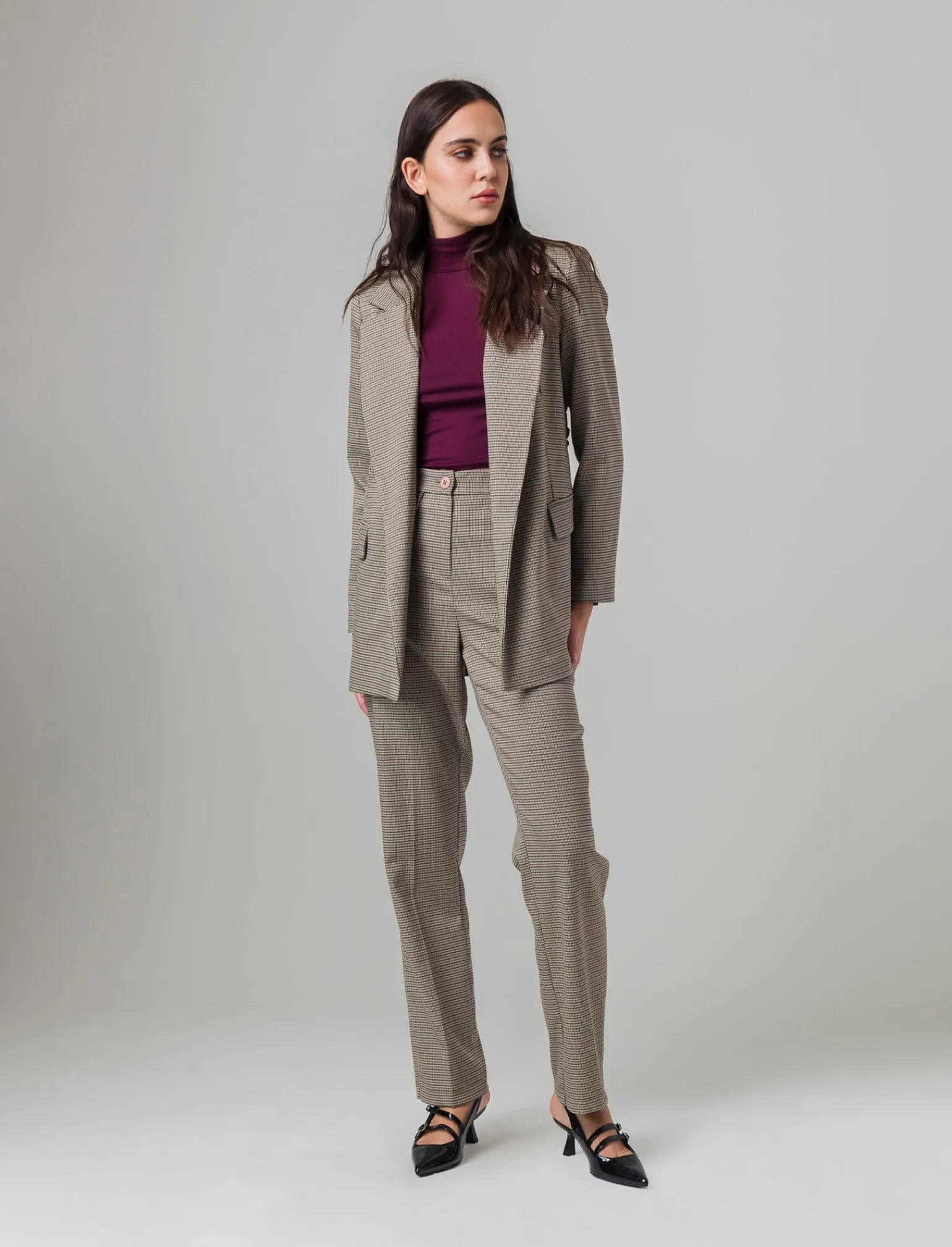Donna Piazza Italia Donna | Pantaloni<Pantalone basico da donna con elastico in vita sul retro - tabacco
