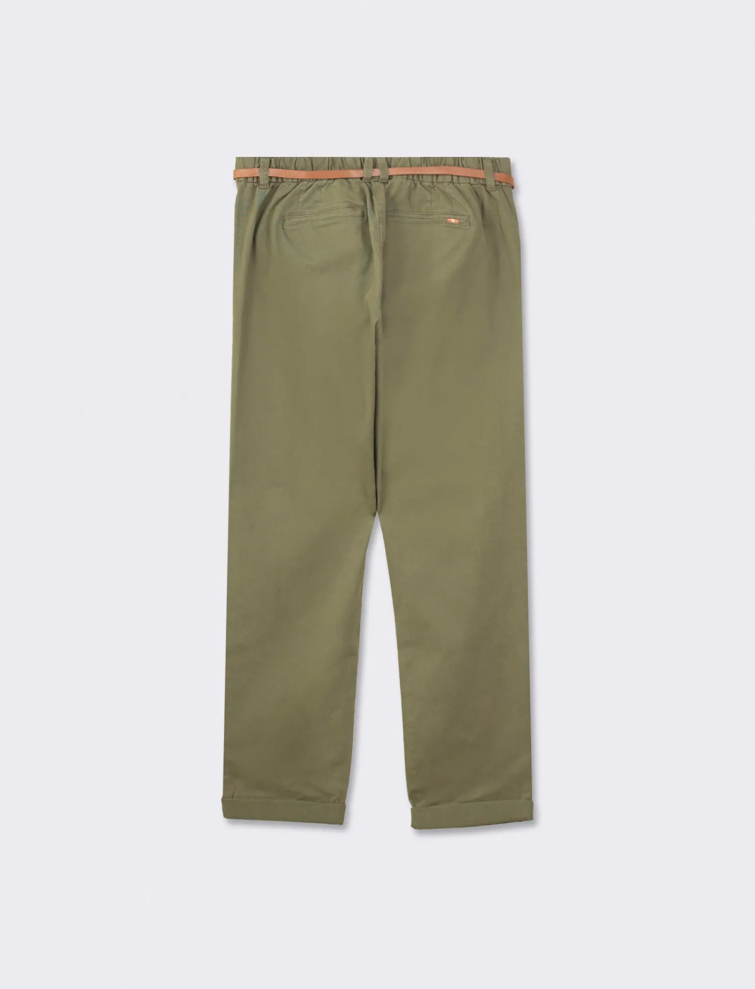 Donna Piazza Italia Donna | Pantaloni<Pantalone chino colorato con cintura e tessuto comfort elasticizzato, vestibilità regular - Ve.milit.