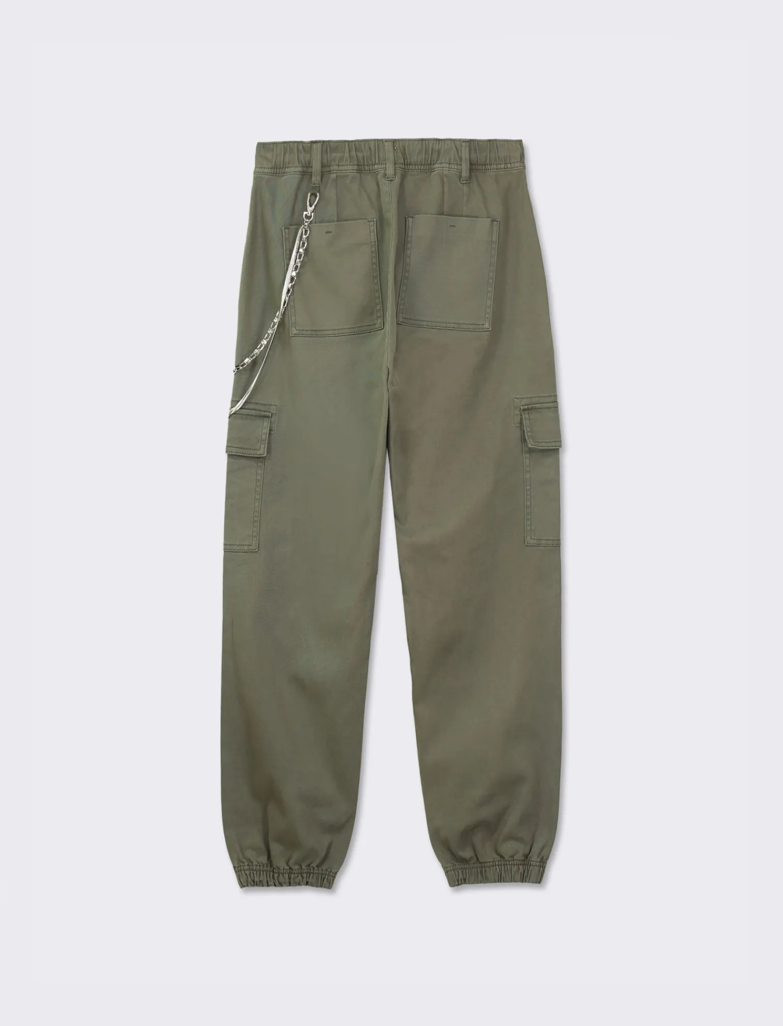 Donna Piazza Italia Donna | Pantaloni<Pantalone colorato con tasconi applicati e catena di tessuto elastico con vestibilita comfort - Ve.milit.
