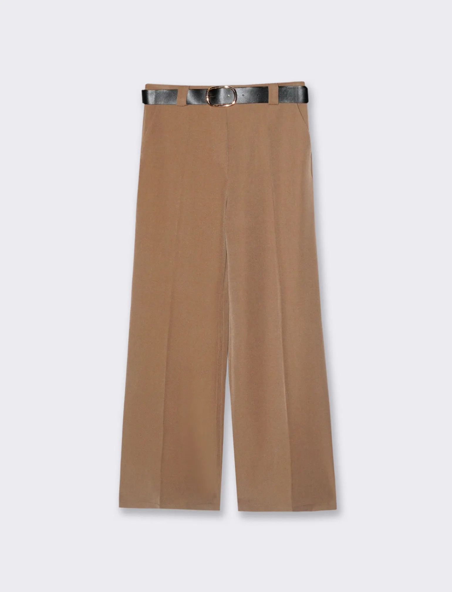 Donna Piazza Italia Pantaloni<Pantalone con cintura con elastico in vita - Cammello