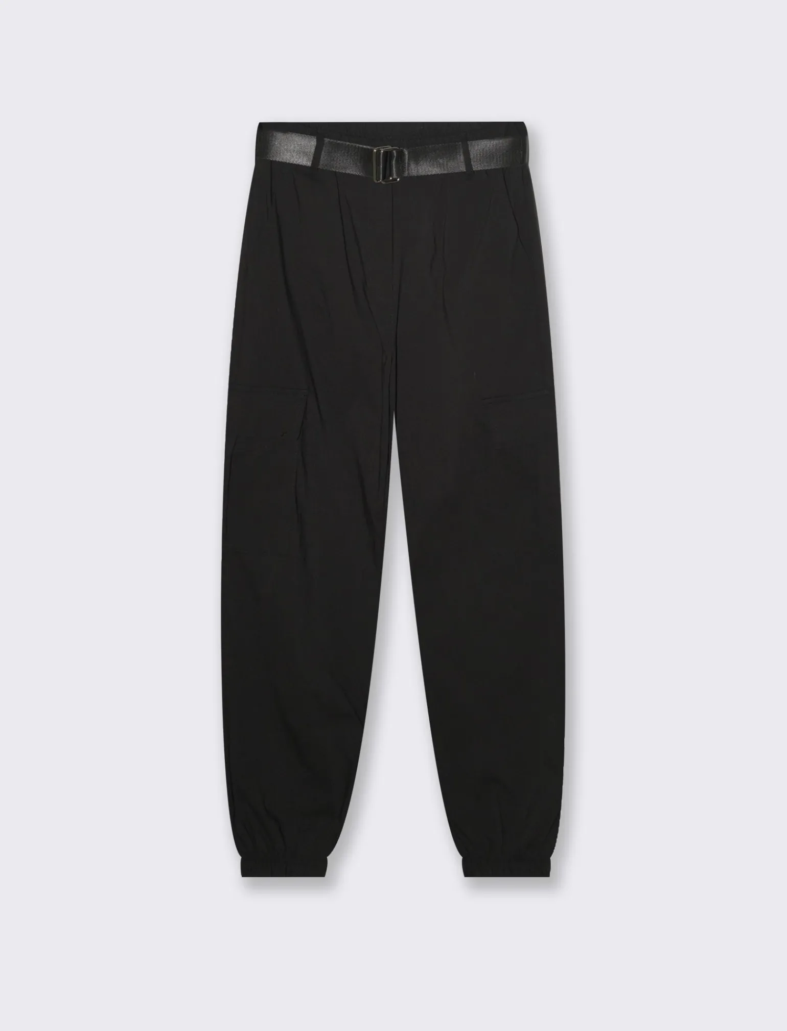 Donna Piazza Italia Donna | Pantaloni<Pantalone con cintura ed elasticon in vita modello cargo  -