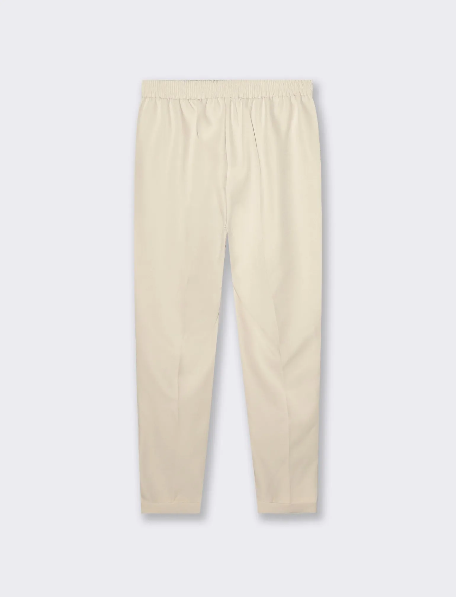 Donna Piazza Italia Donna | Pantaloni<Pantalone con elastico in vita sul retro con risvolto sulla caviglia - gesso