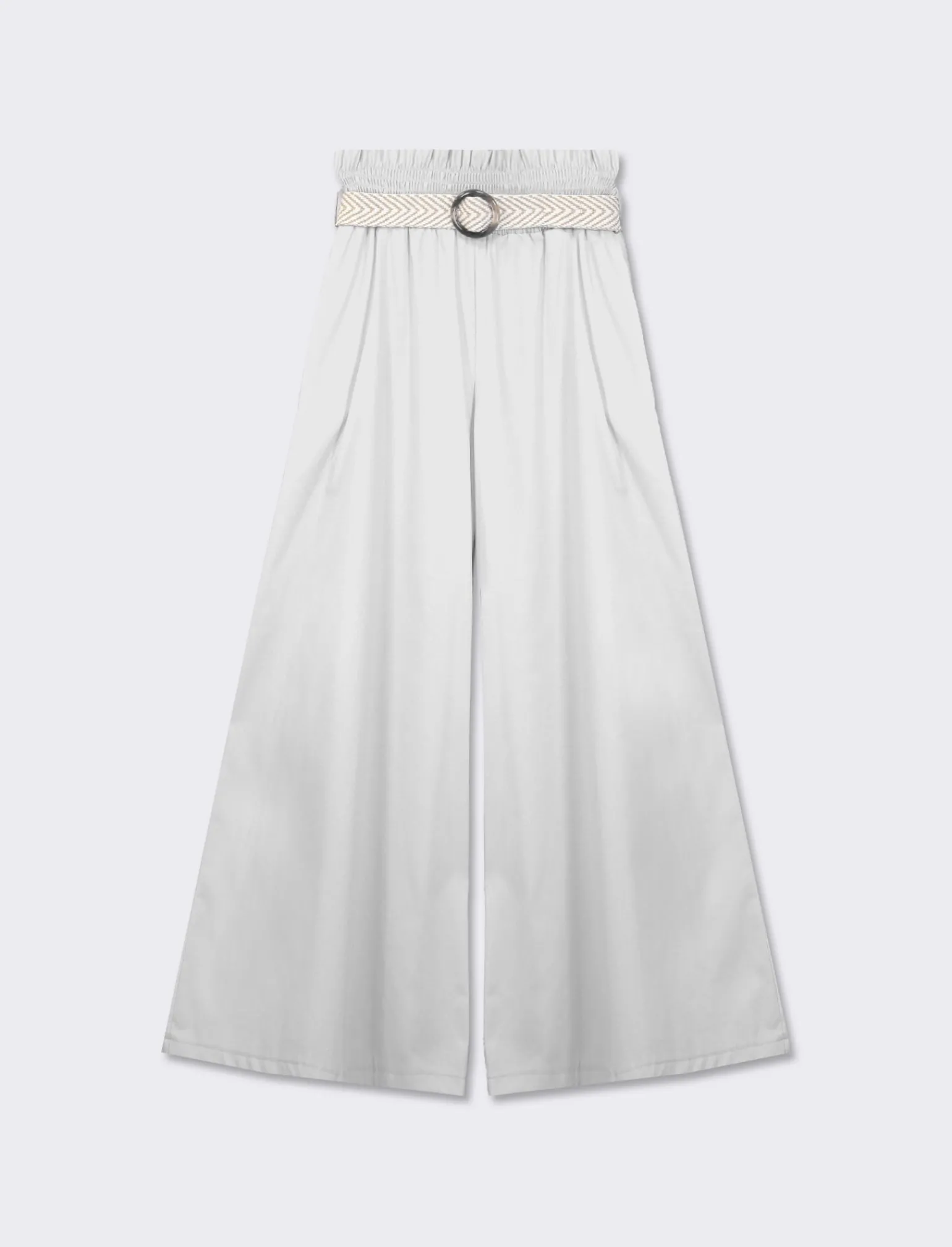 Donna Piazza Italia Donna<Pantalone cotone con elastico in vita e cinura -