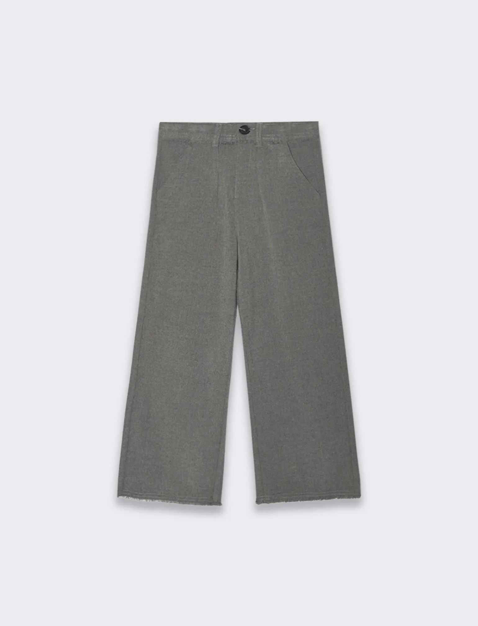 Piazza Italia Bambina | Pantaloni<Pantalone da bambina vestibilità ampia con orlo a taglio vivo in vita e al fondo -