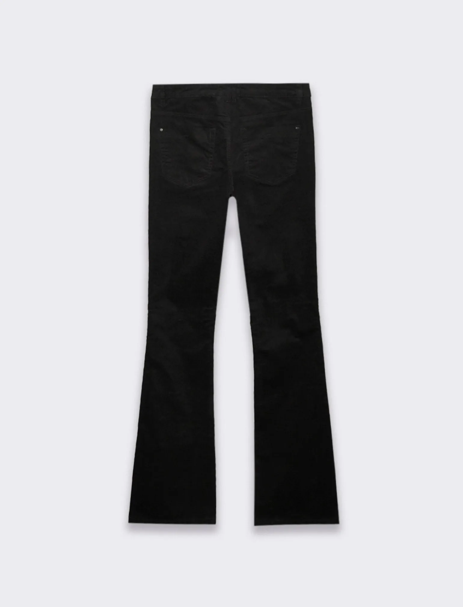 Donna Piazza Italia Donna | Pantaloni<Pantalone di velluto a zampa chiusura con bottone logato e zip di metallo -