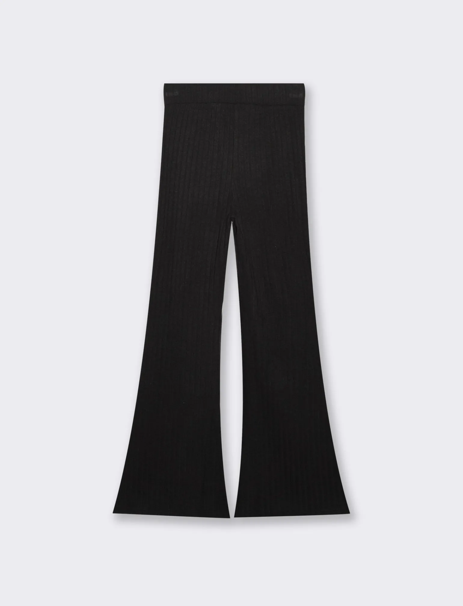 Donna Piazza Italia Pantaloni<Pantalone flare con elastico in vita e lavorazione a coste larghe -