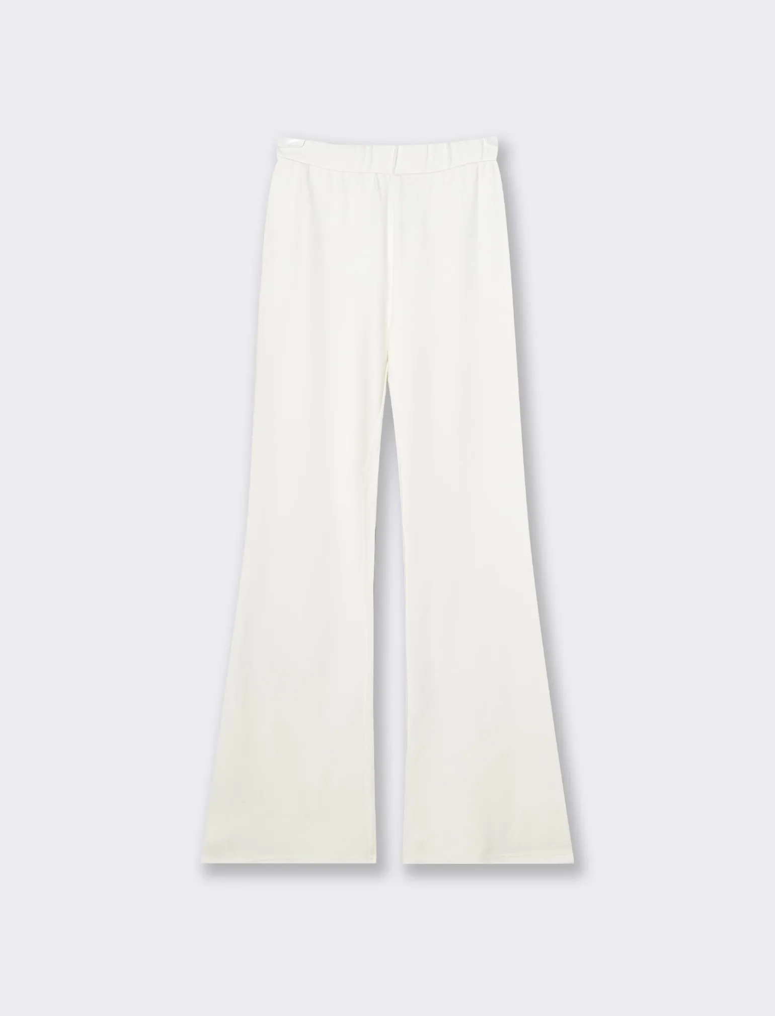 Donna Piazza Italia Pantaloni<Pantalone flare in punto milano con bustino elastico - Avorio