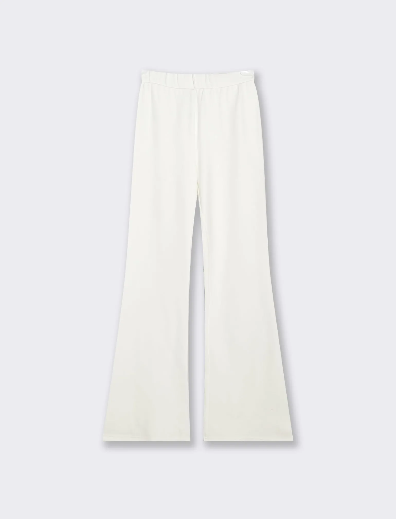 Donna Piazza Italia Pantaloni<Pantalone flare in punto milano con bustino elastico - Avorio