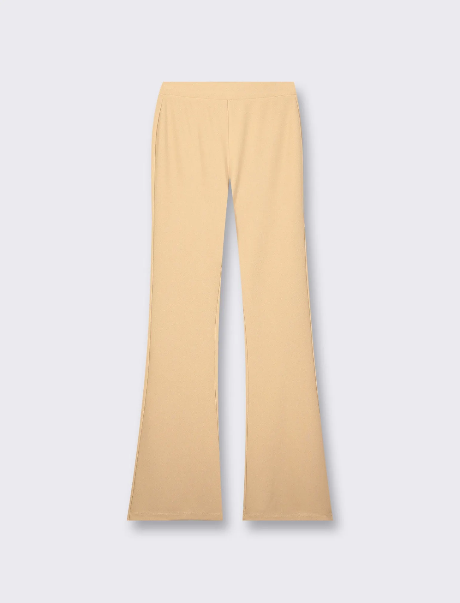 Donna Piazza Italia Donna | Pantaloni<Pantalone flare in tessuto scuba con elastico in vita - Cammello