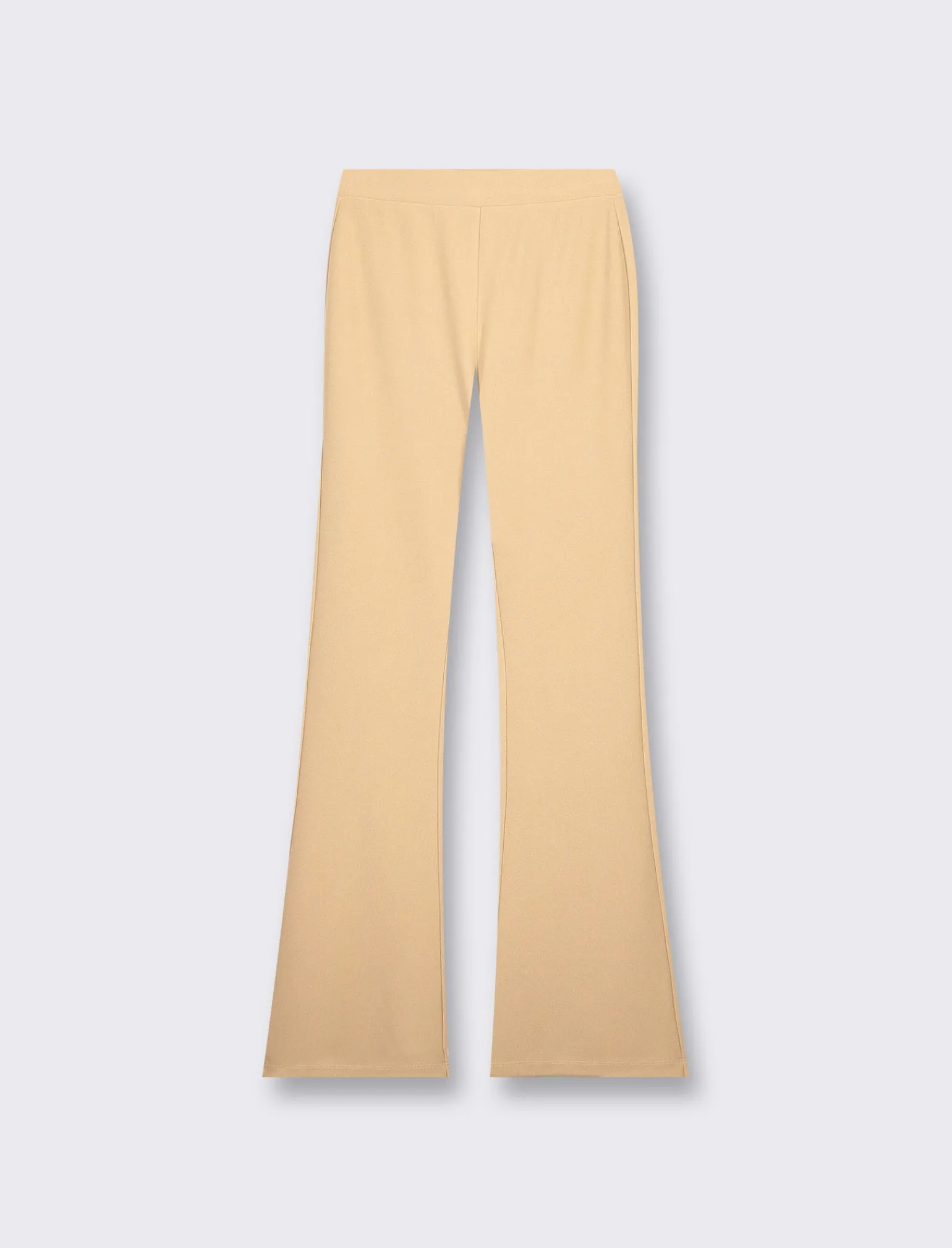 Donna Piazza Italia Donna | Pantaloni<Pantalone flare in tessuto scuba con elastico in vita - Cammello