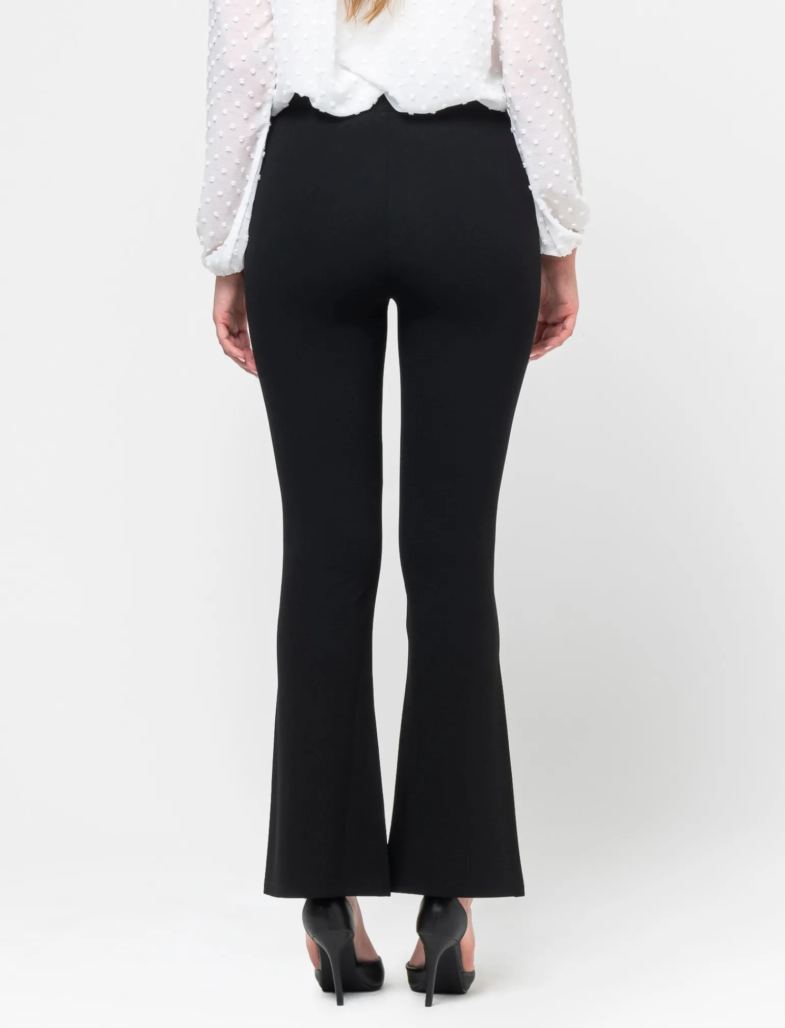 Donna Piazza Italia Donna | Pantaloni<Pantalone flare in tessuto scuba con elastico in vita -