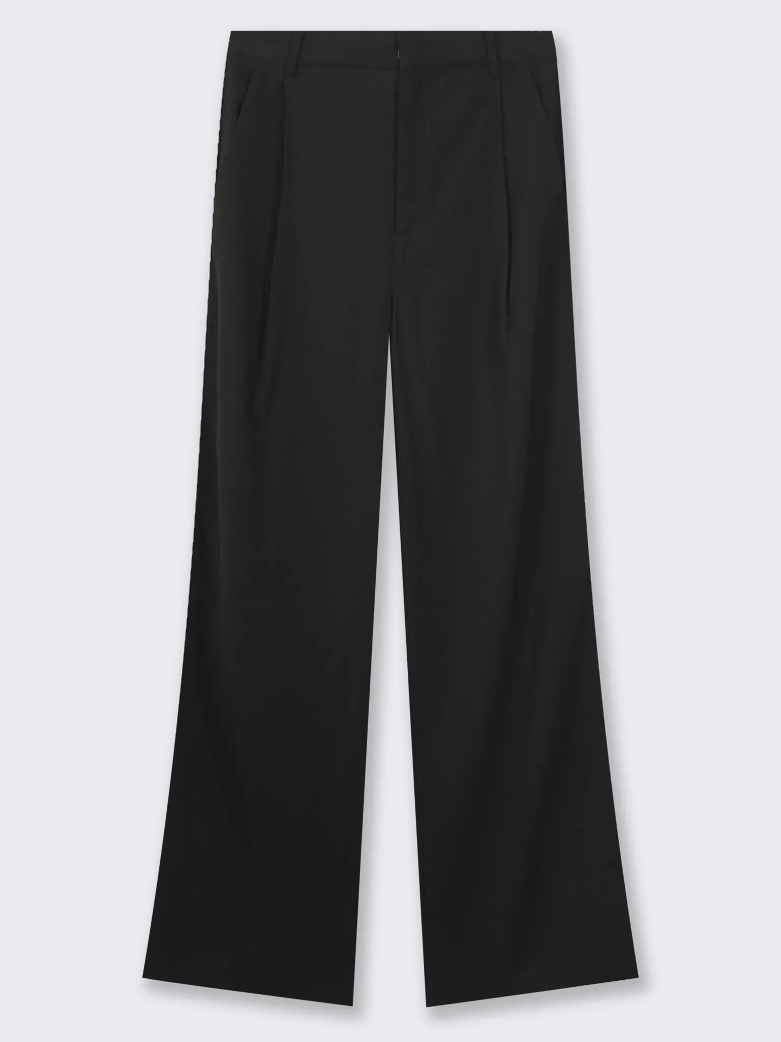 Donna Piazza Italia Pantaloni<Pantalone fromale modello a palazzo in tessuto fluido -
