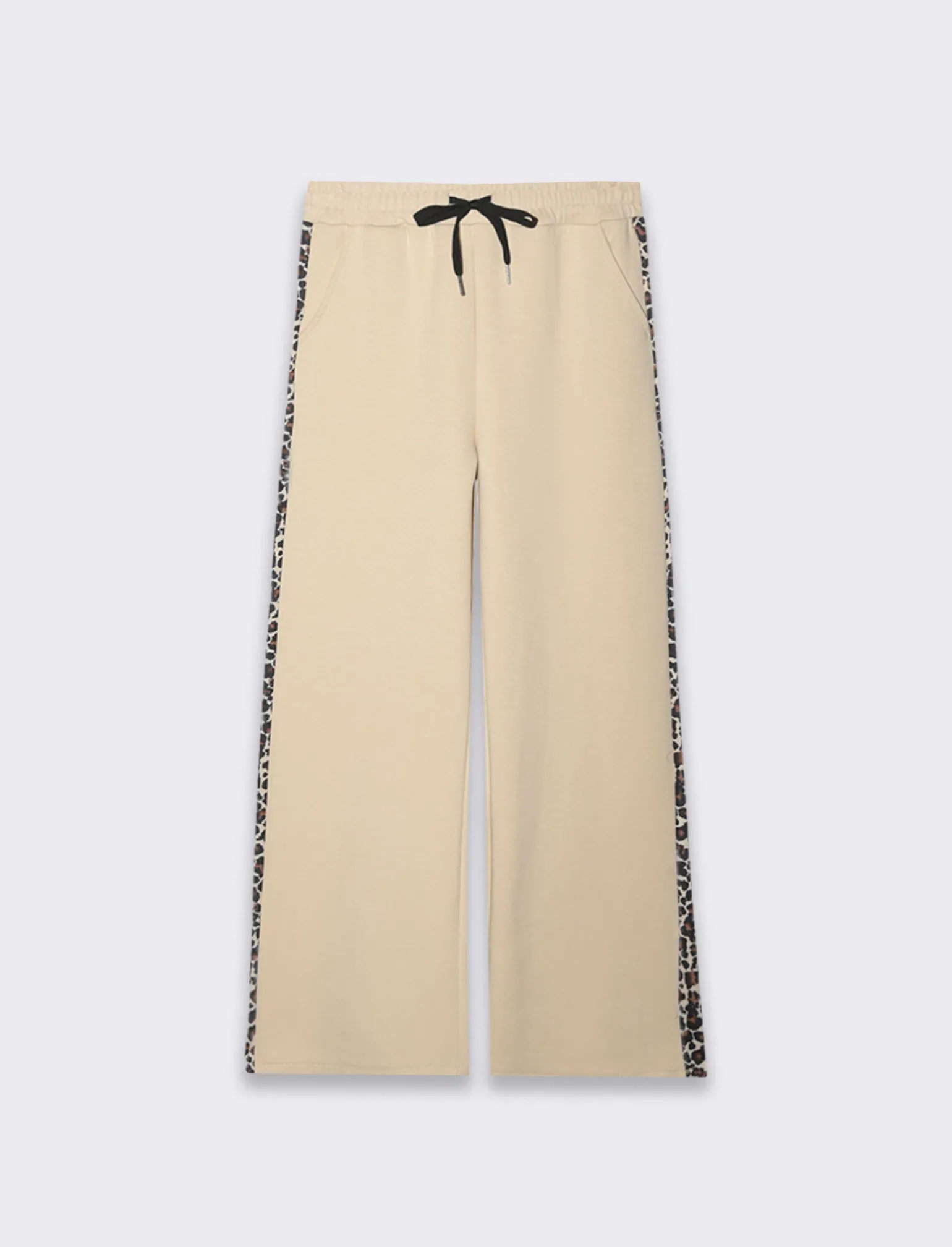 Donna Piazza Italia Pantaloni<Pantalone in felpa con banda laterale maculata - Beige
