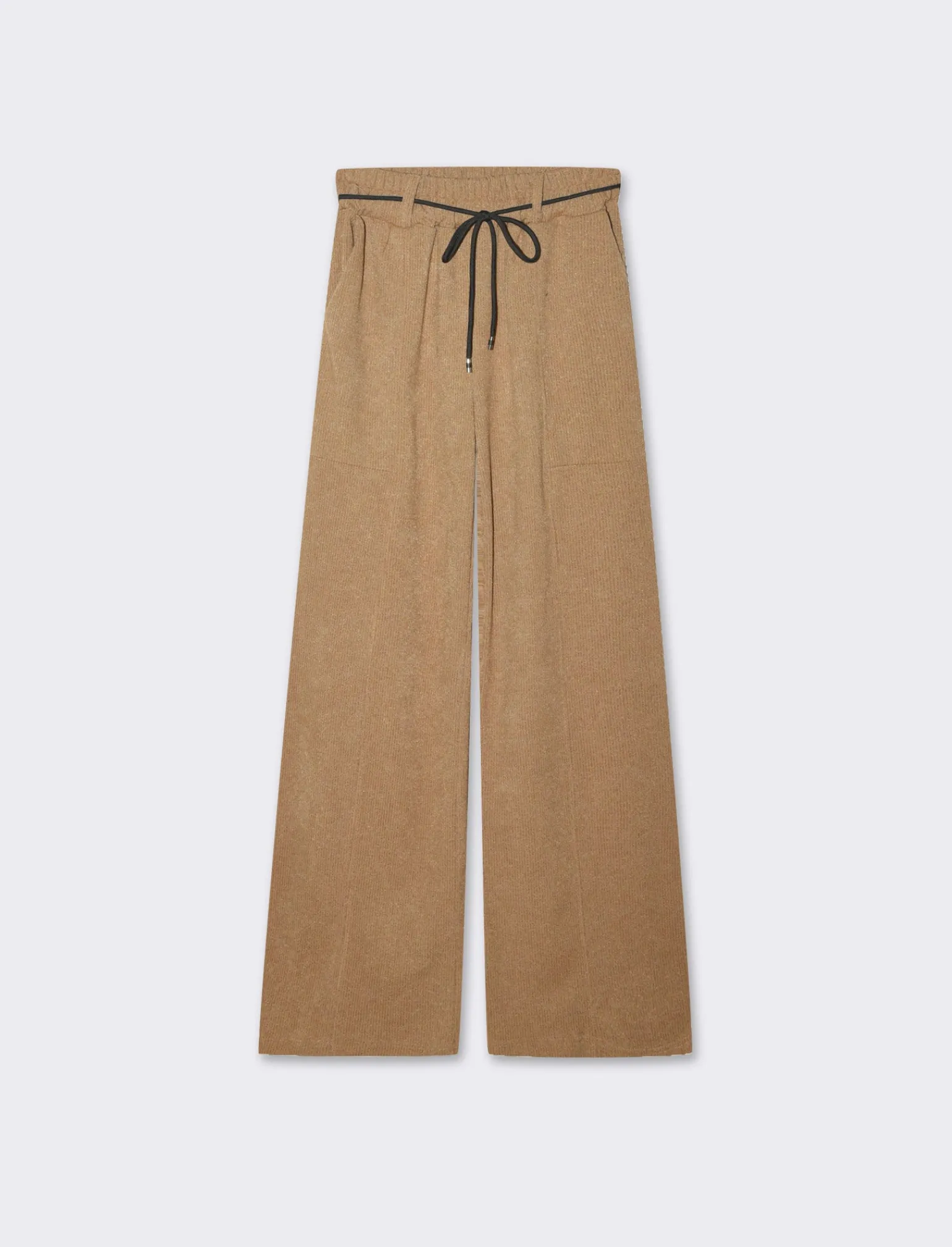 Donna Piazza Italia Pantaloni<Pantalone in maglia con cinturino - Cammello