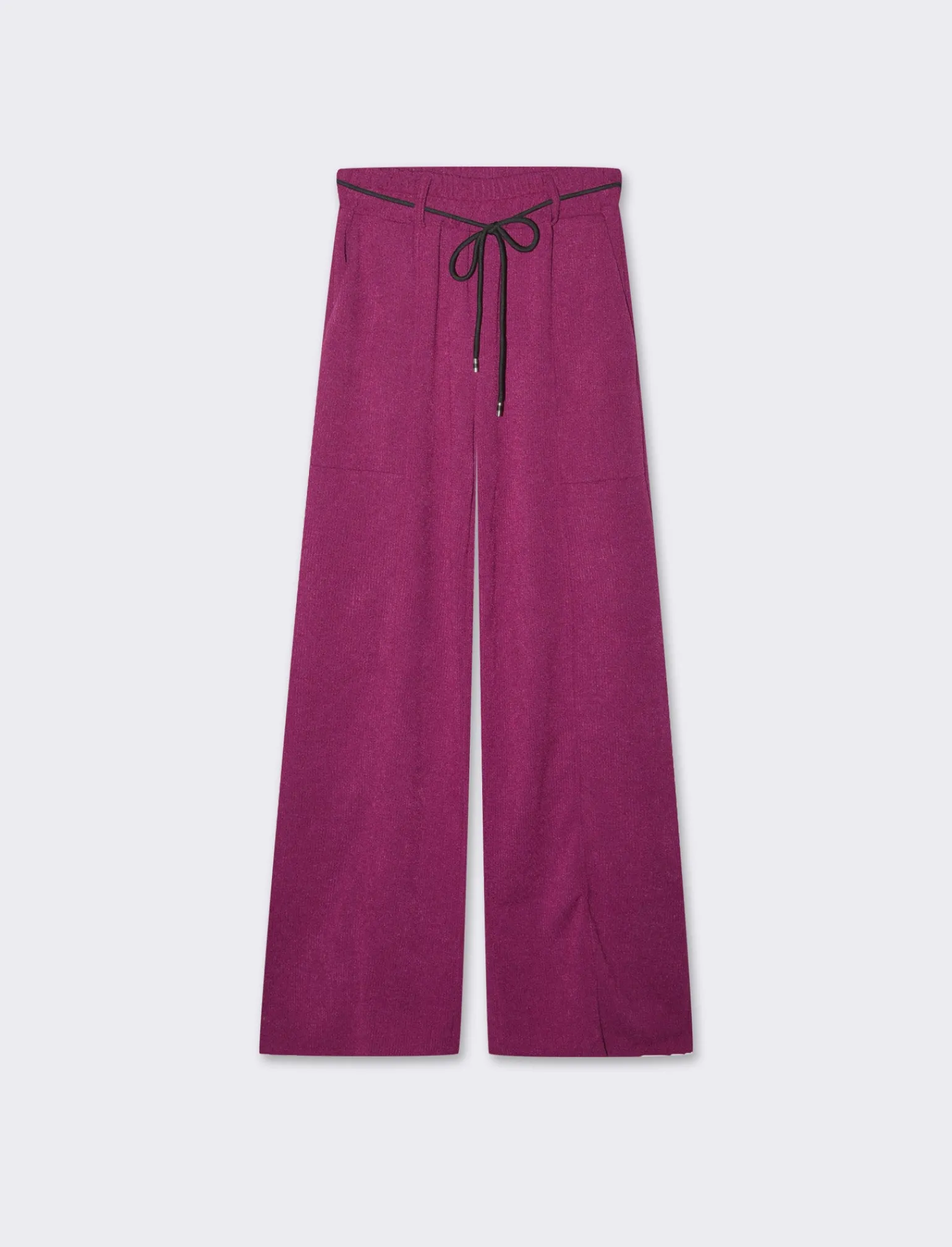 Donna Piazza Italia Pantaloni<Pantalone in maglia con cinturino - Magenta