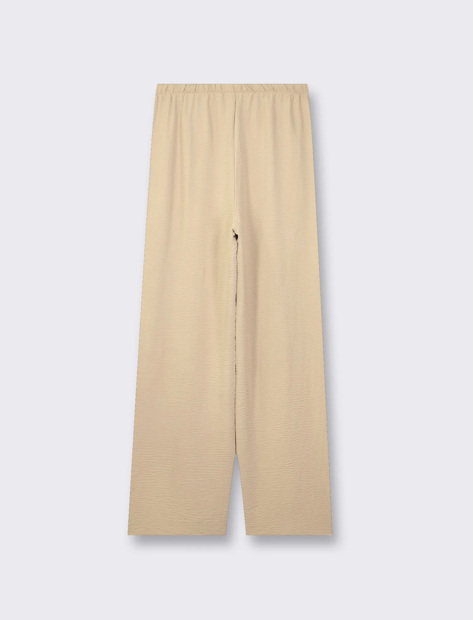 Donna Piazza Italia Pantaloni<Pantalone in tessuto fluido con elastico e coulisse in vita vestibilità straight - Beige corda