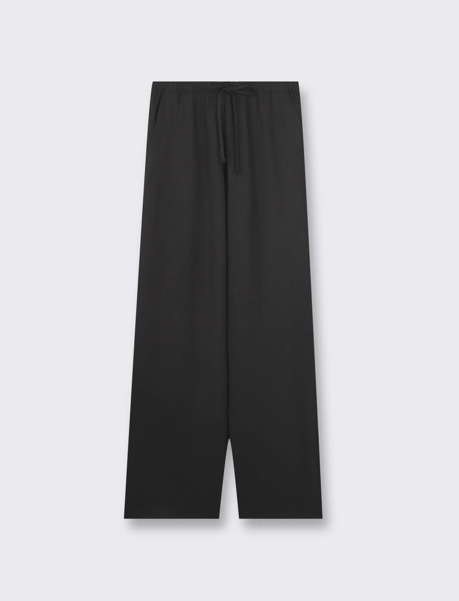 Donna Piazza Italia Pantaloni<Pantalone in tessuto fluido con elastico e coulisse in vita vestibilità straight -