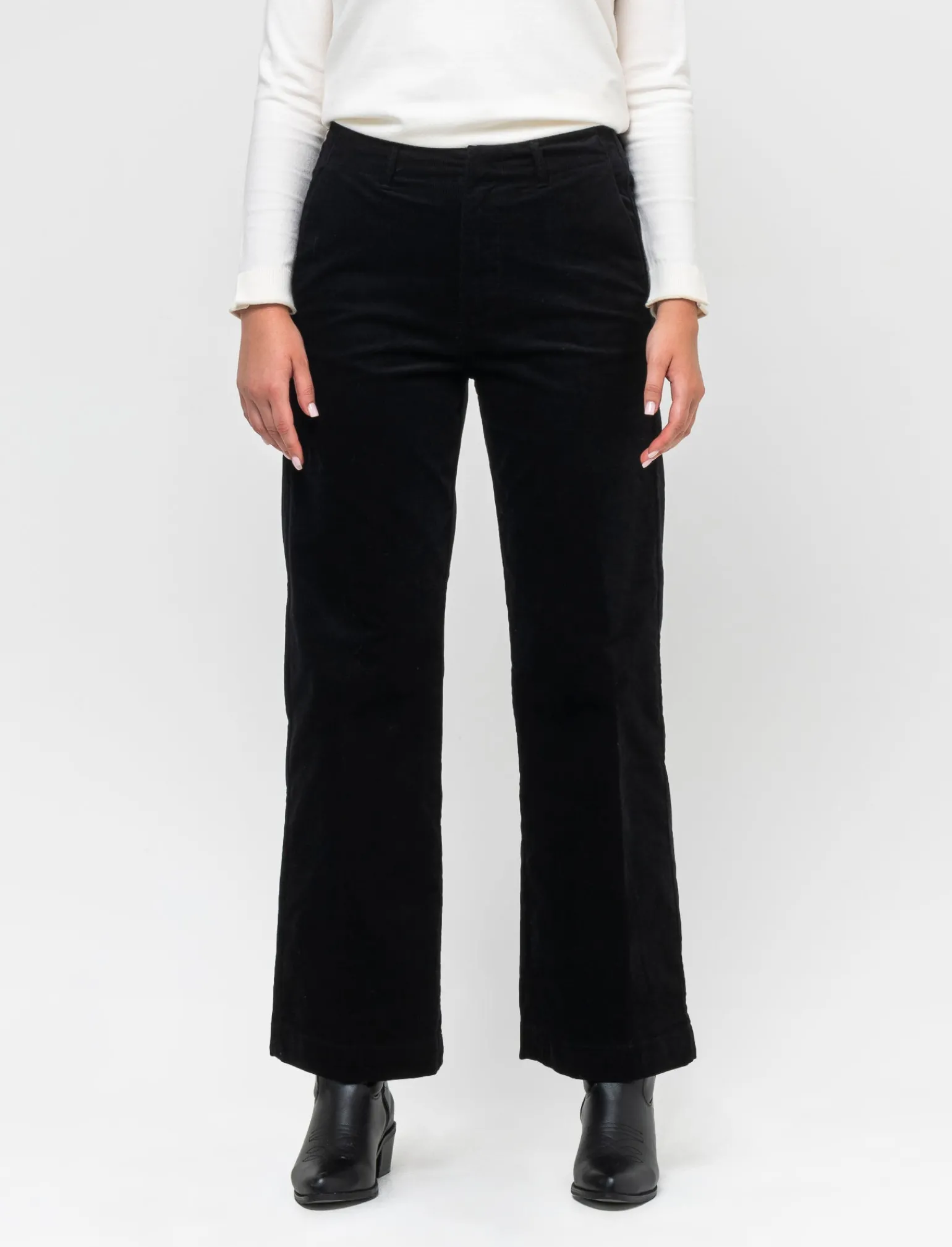 Donna Piazza Italia Pantaloni<Pantalone in velluto gamba larga con elastico in vita -