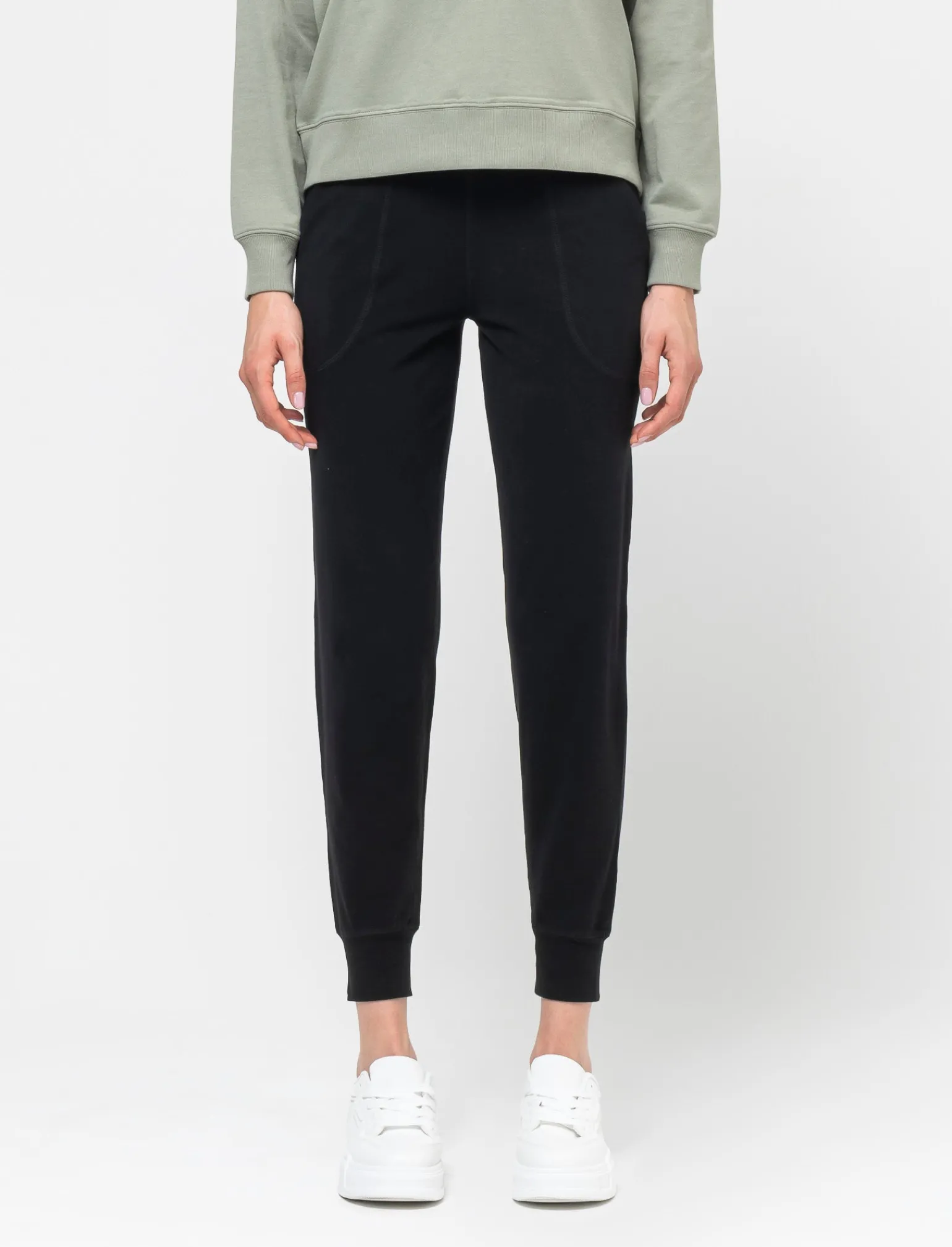 Donna Piazza Italia Pantaloni<Pantalone jogger con bustino in tessuto jersey -