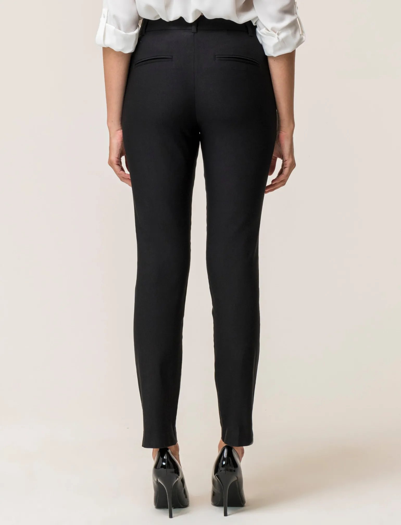 Donna Piazza Italia Donna | Pantaloni<Pantalone modello classico vestibilità slim con chiusura ganci e zip -