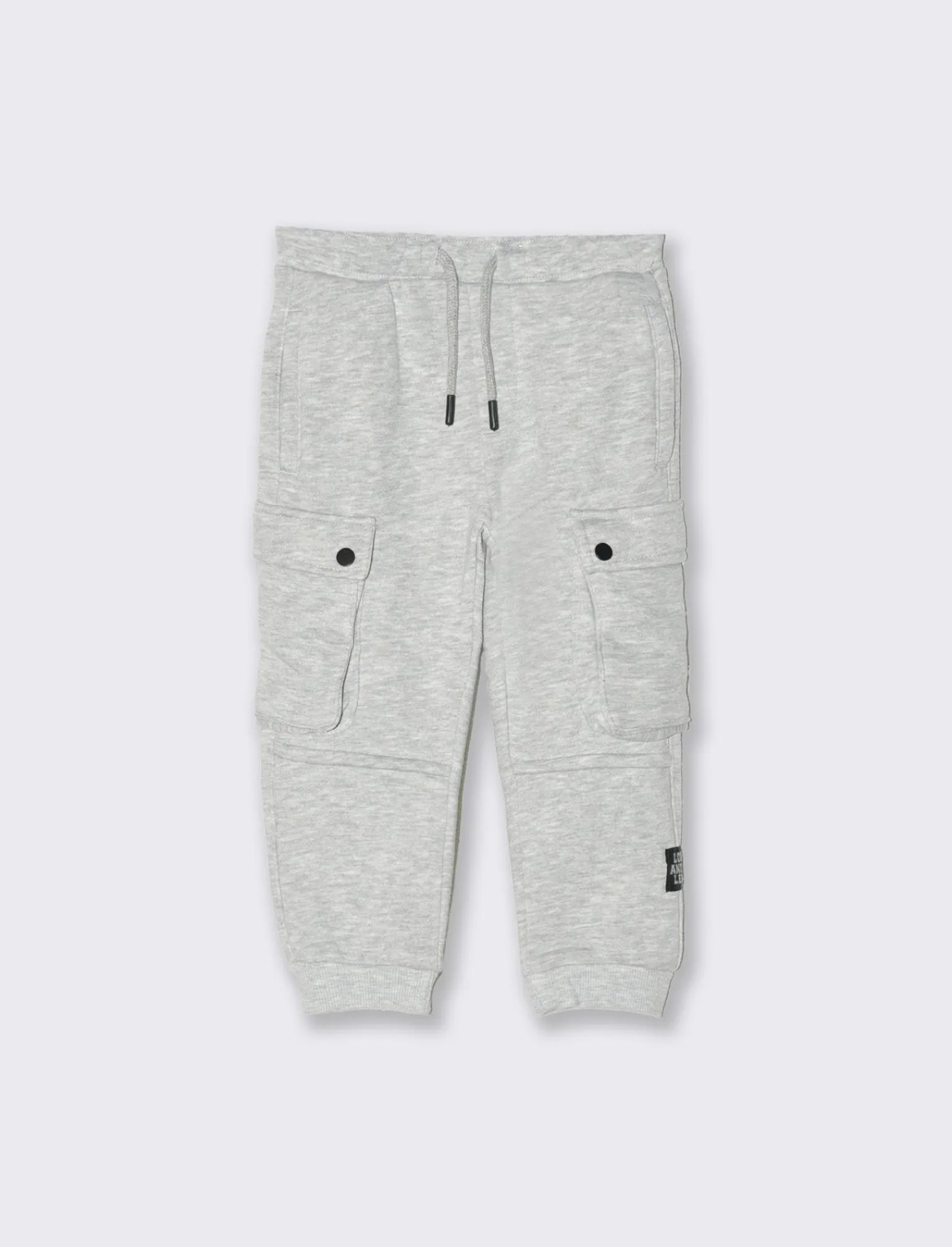 Piazza Italia Neonato | Pantaloni<Pantalone modello jogger in felpa, con coulisse e costina - Grigio mel.
