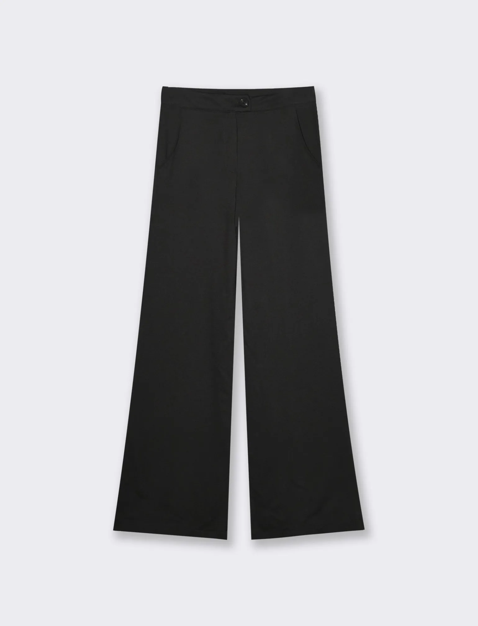 Donna Piazza Italia Donna | Pantaloni<Pantalone palazzo con chiusura con zip e bottoni. tasche americane sui fianchi -