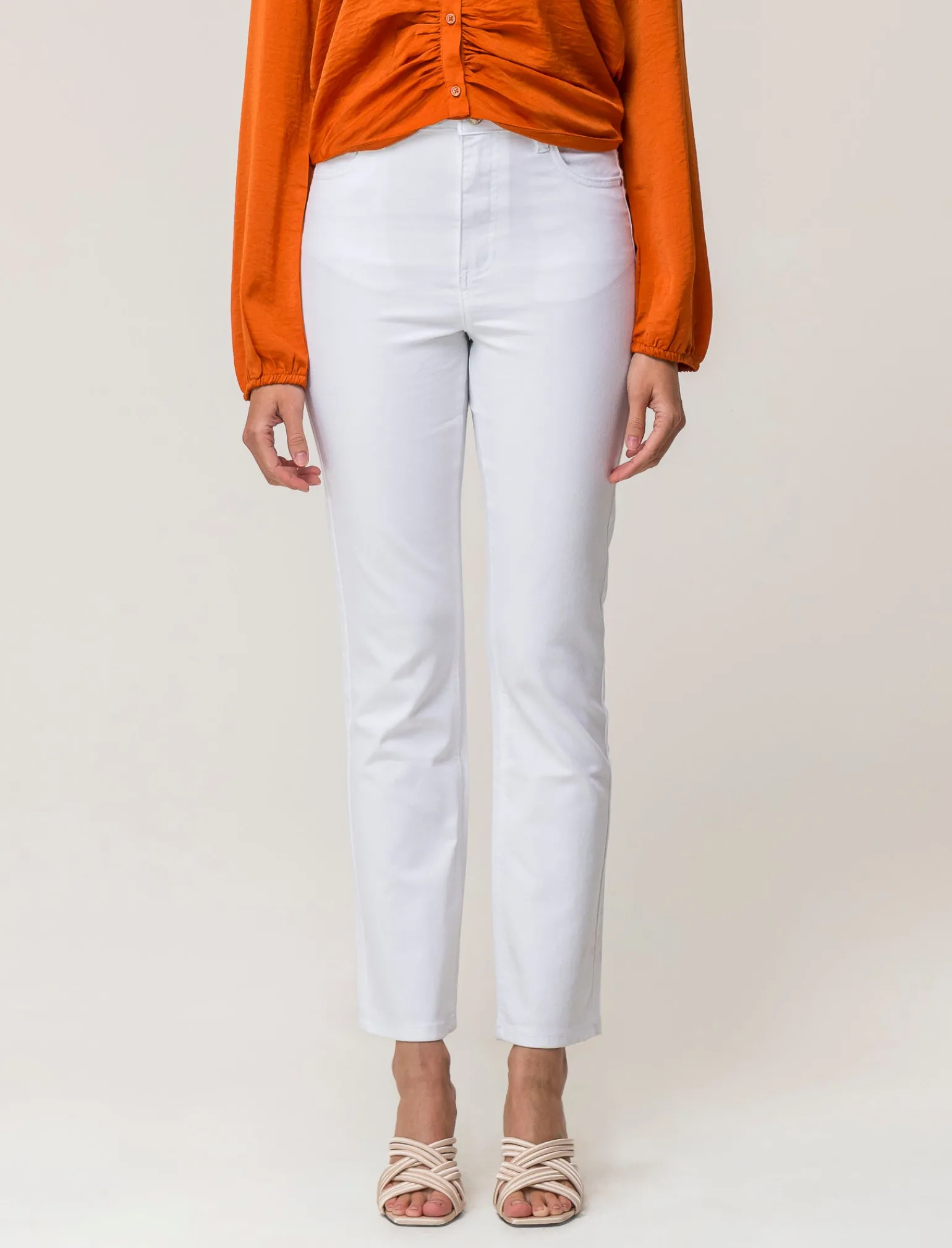 Donna Piazza Italia Donna | Jeans<Pantalone skinny cinque tasche high waist gamba dritta -