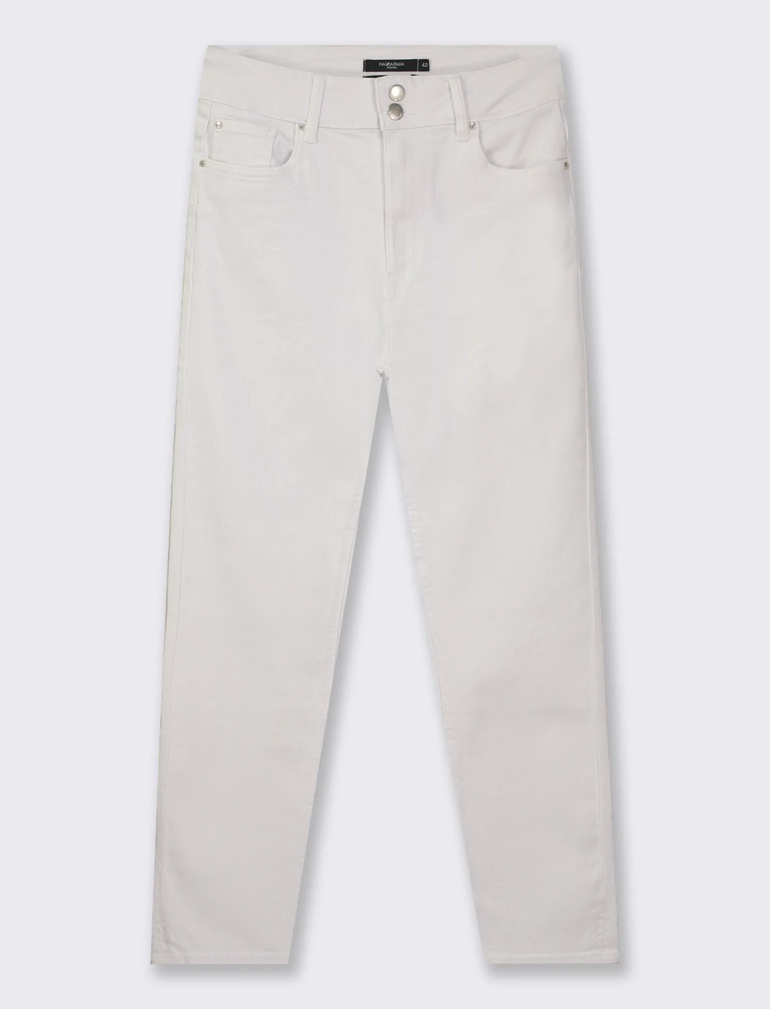 Donna Piazza Italia Jeans<Pantalone skinny colorato vita alta crop e bustino -
